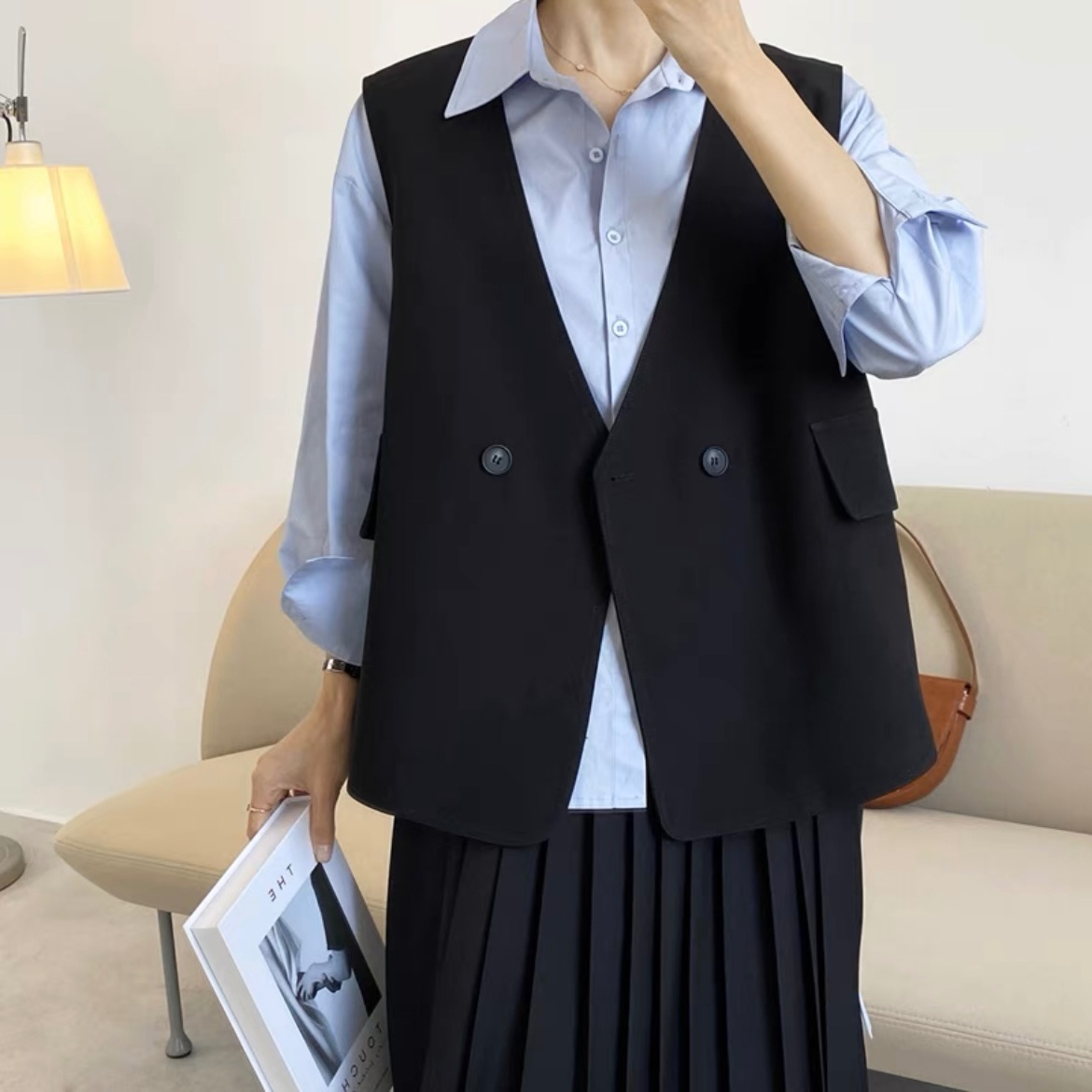 【全新】質感西裝背心外套