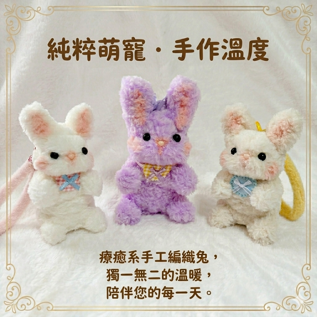 扭扭棒兔子🐇（有大隻跟小隻的!）（可換吊繩顏色）