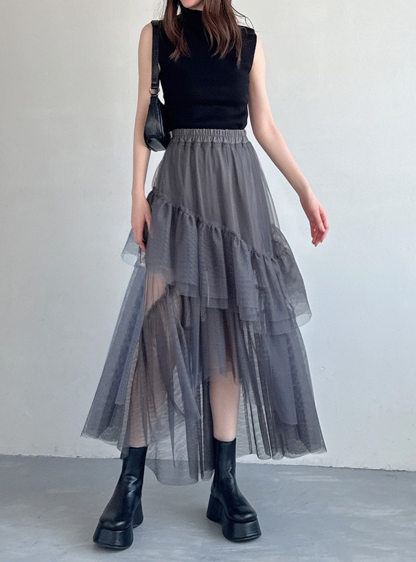 2/13✨ 雲霧感不對稱層次紗裙 🌫️