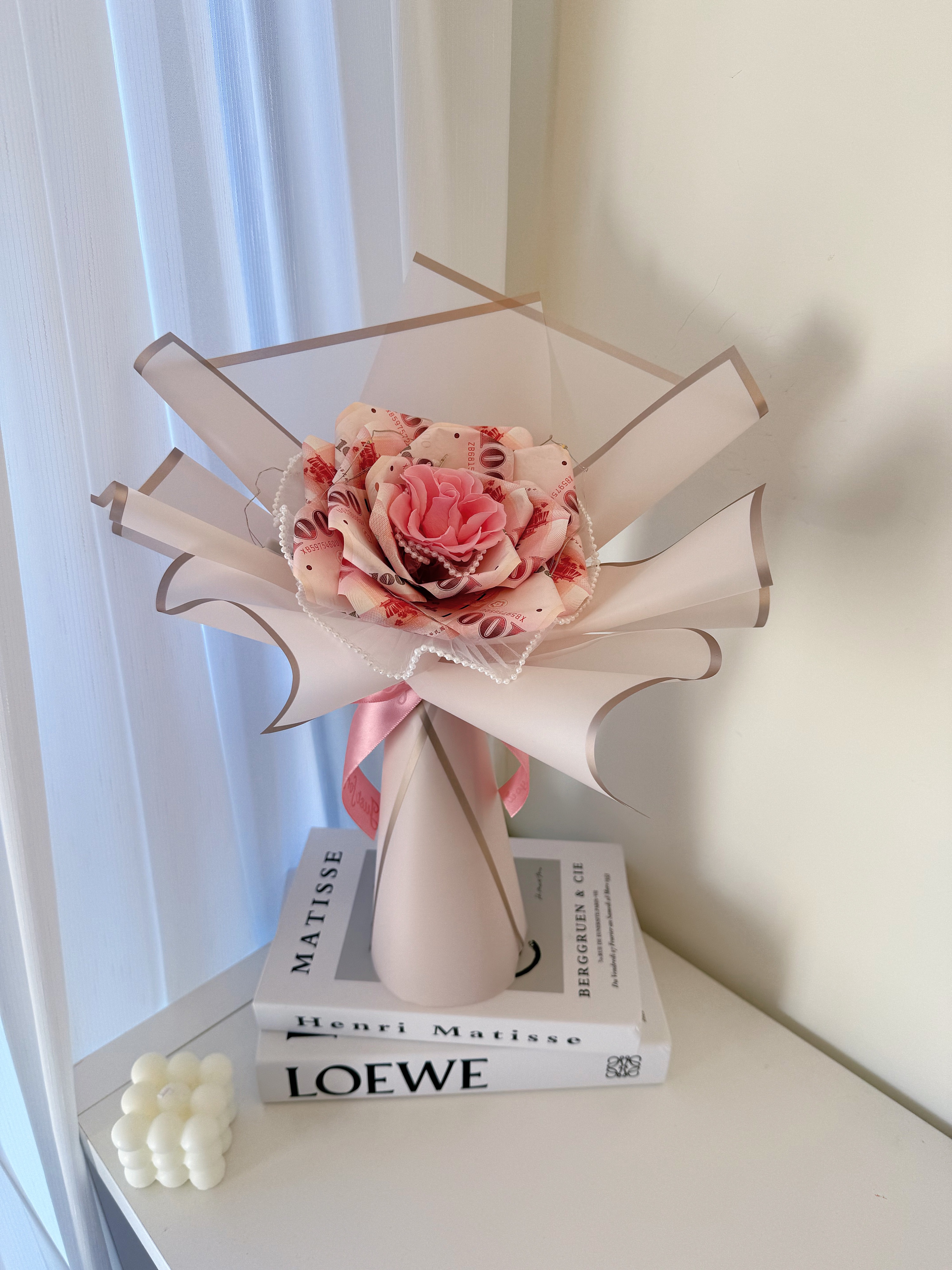 含真鈔800）有錢花束/鈔票花束/錢幣花束/真鈔花/現金花/情人節花束/母親節花束/生日禮物/花束/永生花/七夕/花禮