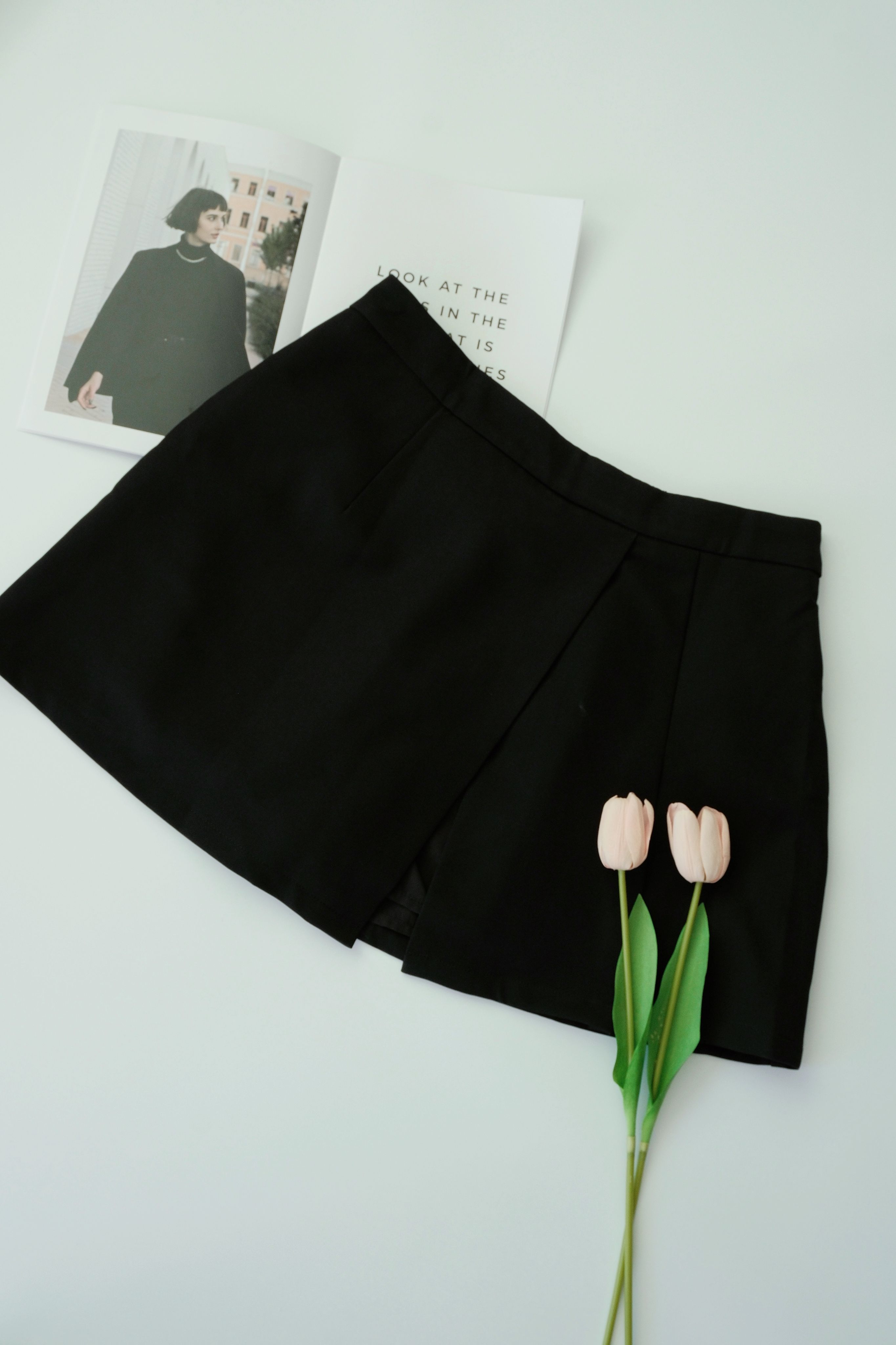 【H023】假兩件A字短褲裙