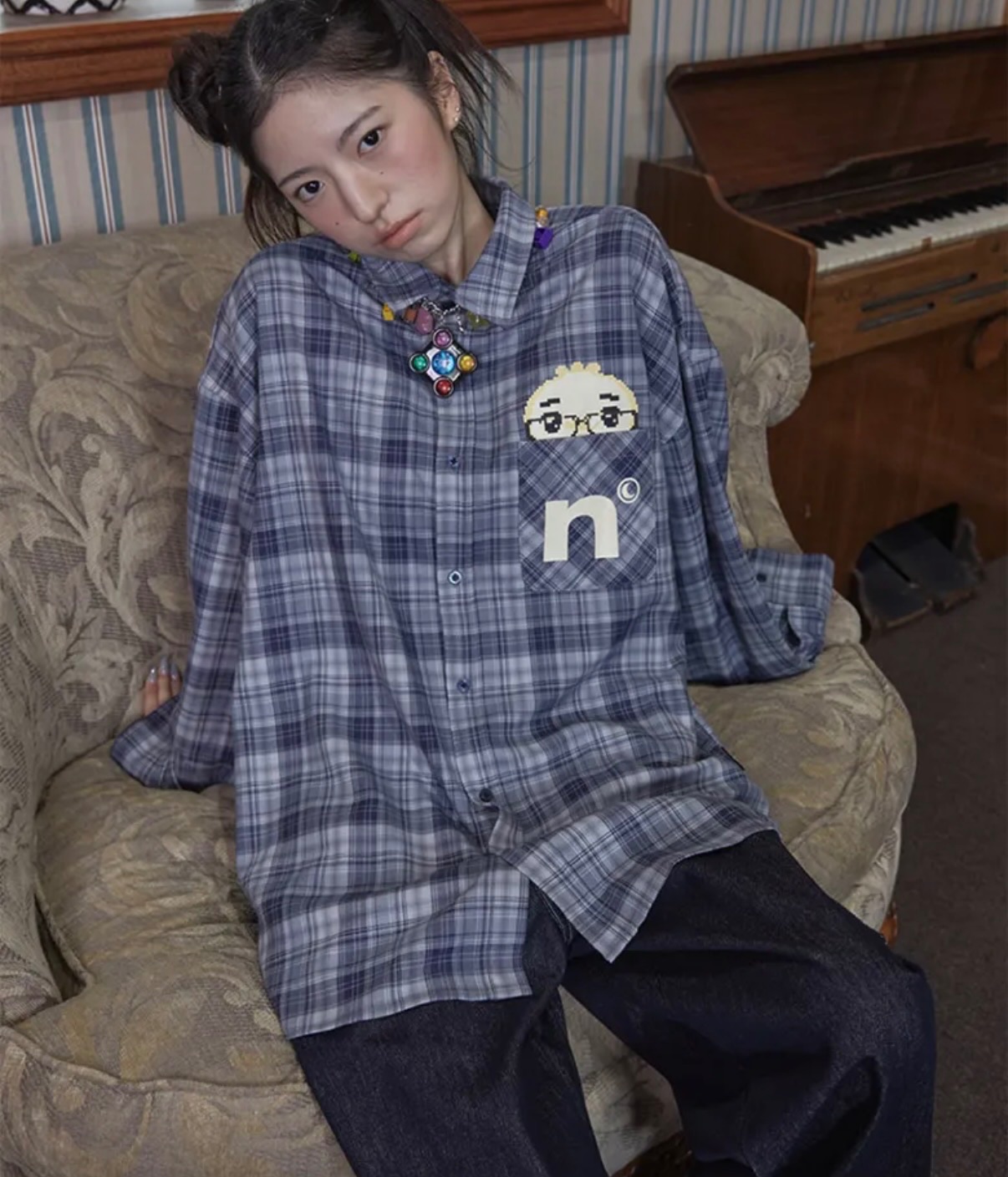 🇰🇷NYXX 眼鏡饅頭襯衫