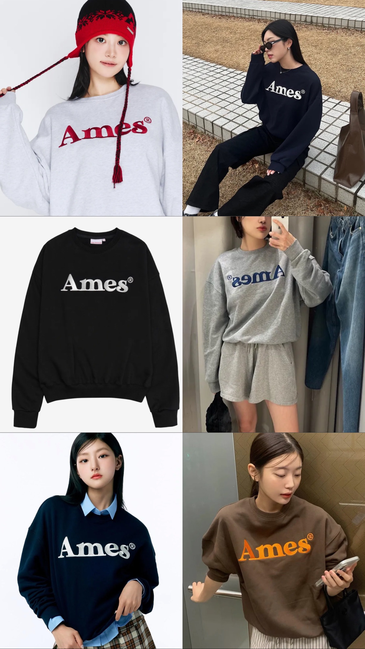 🇰🇷AMES 大學T 男女同款