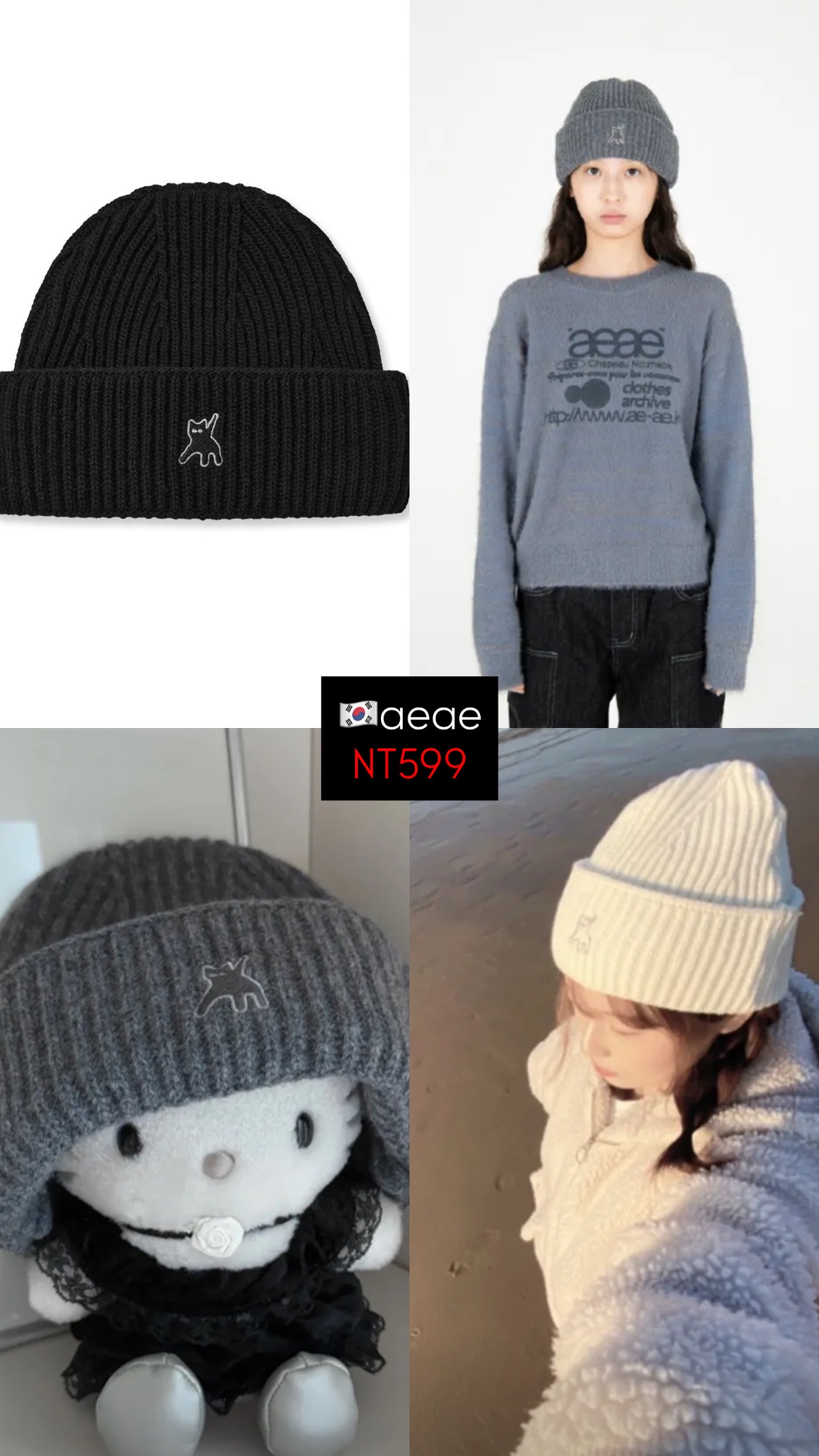 🇰🇷aeae 貓貓毛帽