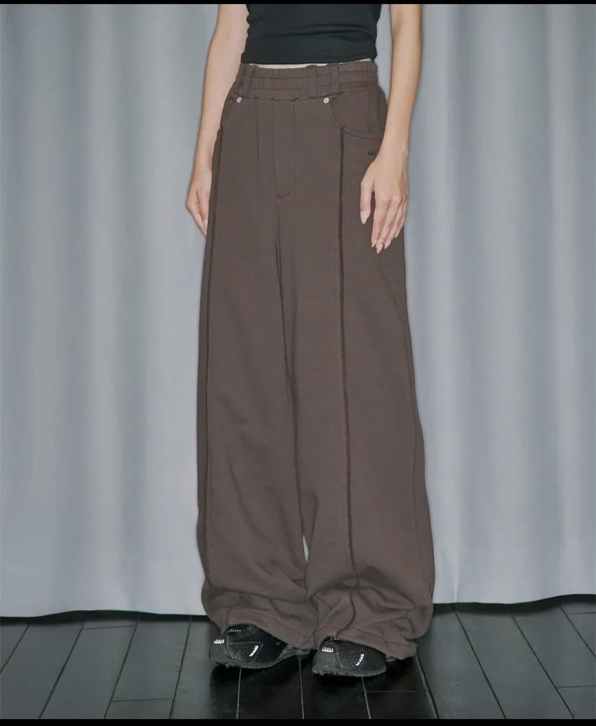 🇰🇷ODDSTUDIOS 腰帶釦棉褲