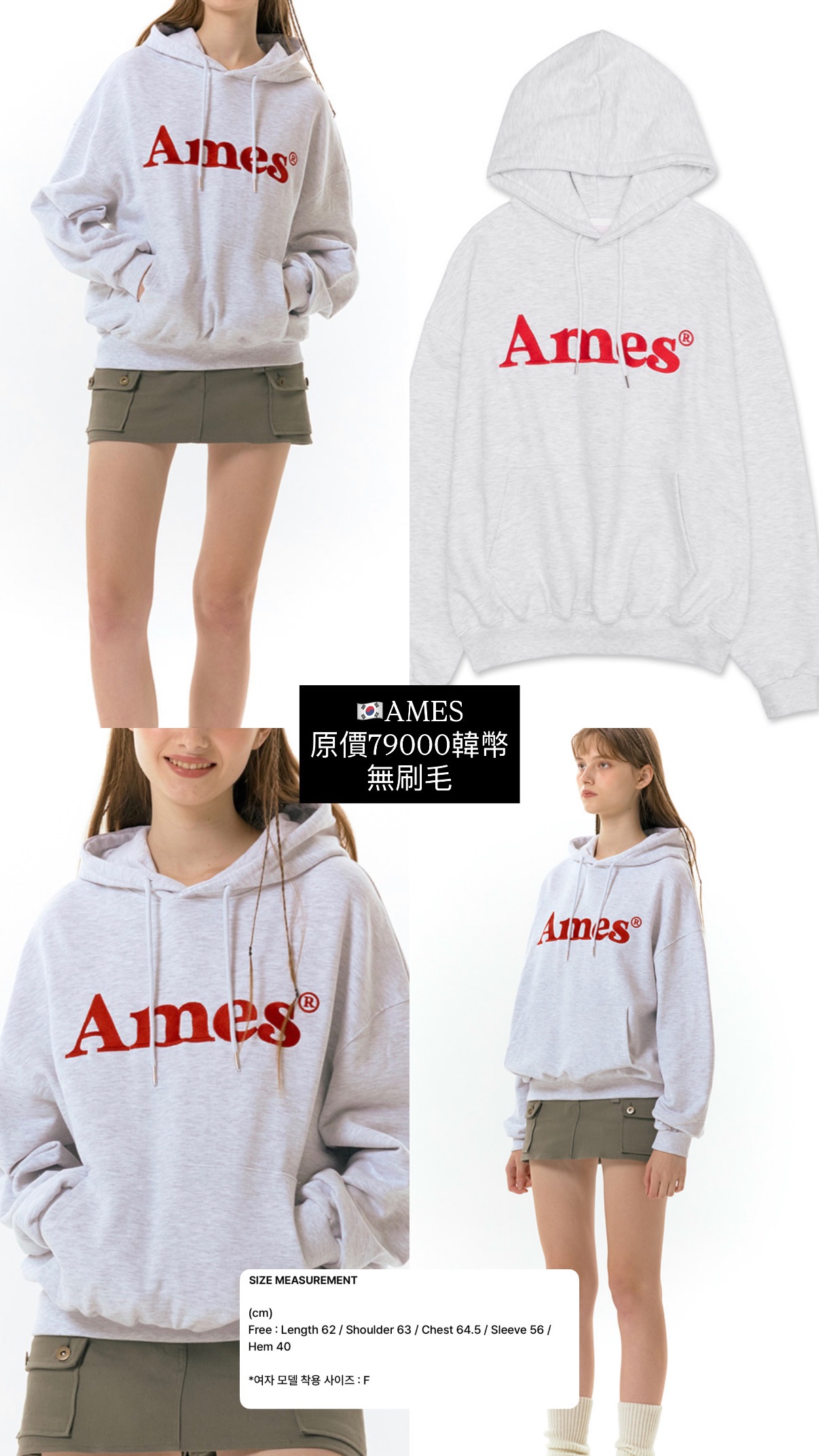 🇰🇷AMES LOGO 帽T