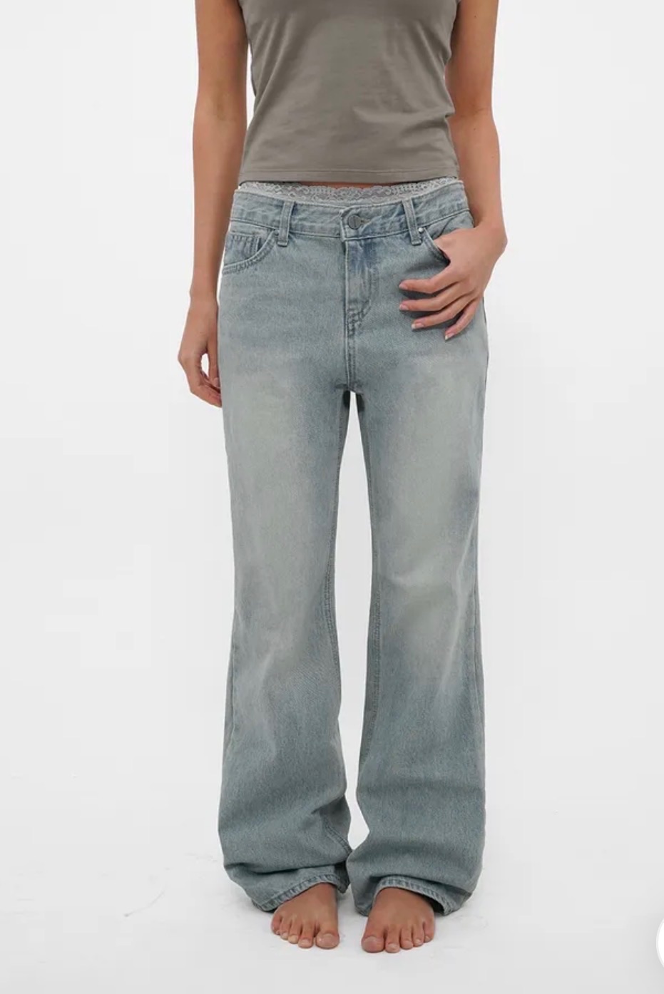 🇰🇷BLACKUP 低腰喇叭牛仔褲 053