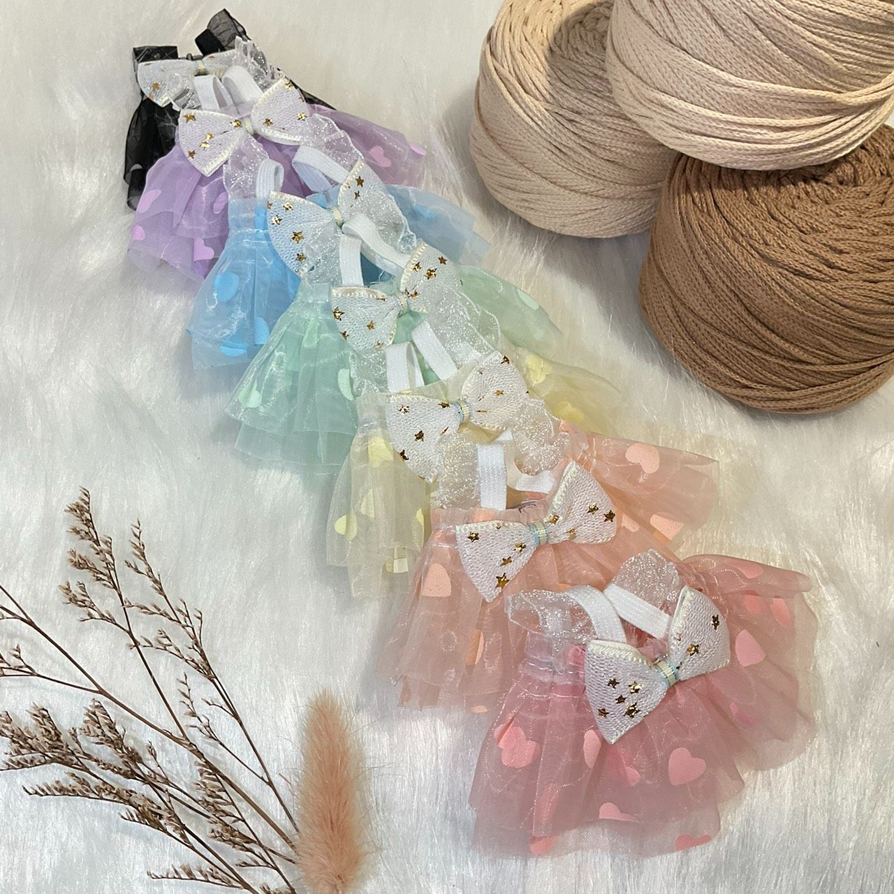 OTO娃哇屋🐰🐱愛心透紗蝴蝶結公主裙