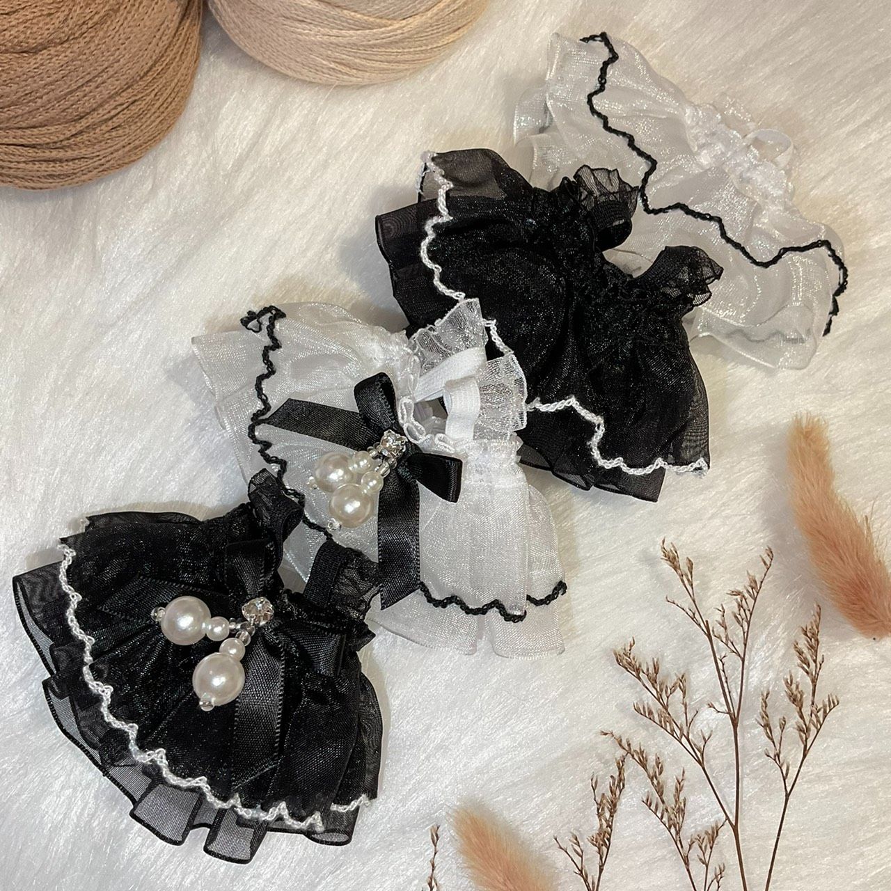 OTO娃哇屋🐰🐱黑白蕾絲系列公主裙（10~13cm娃）