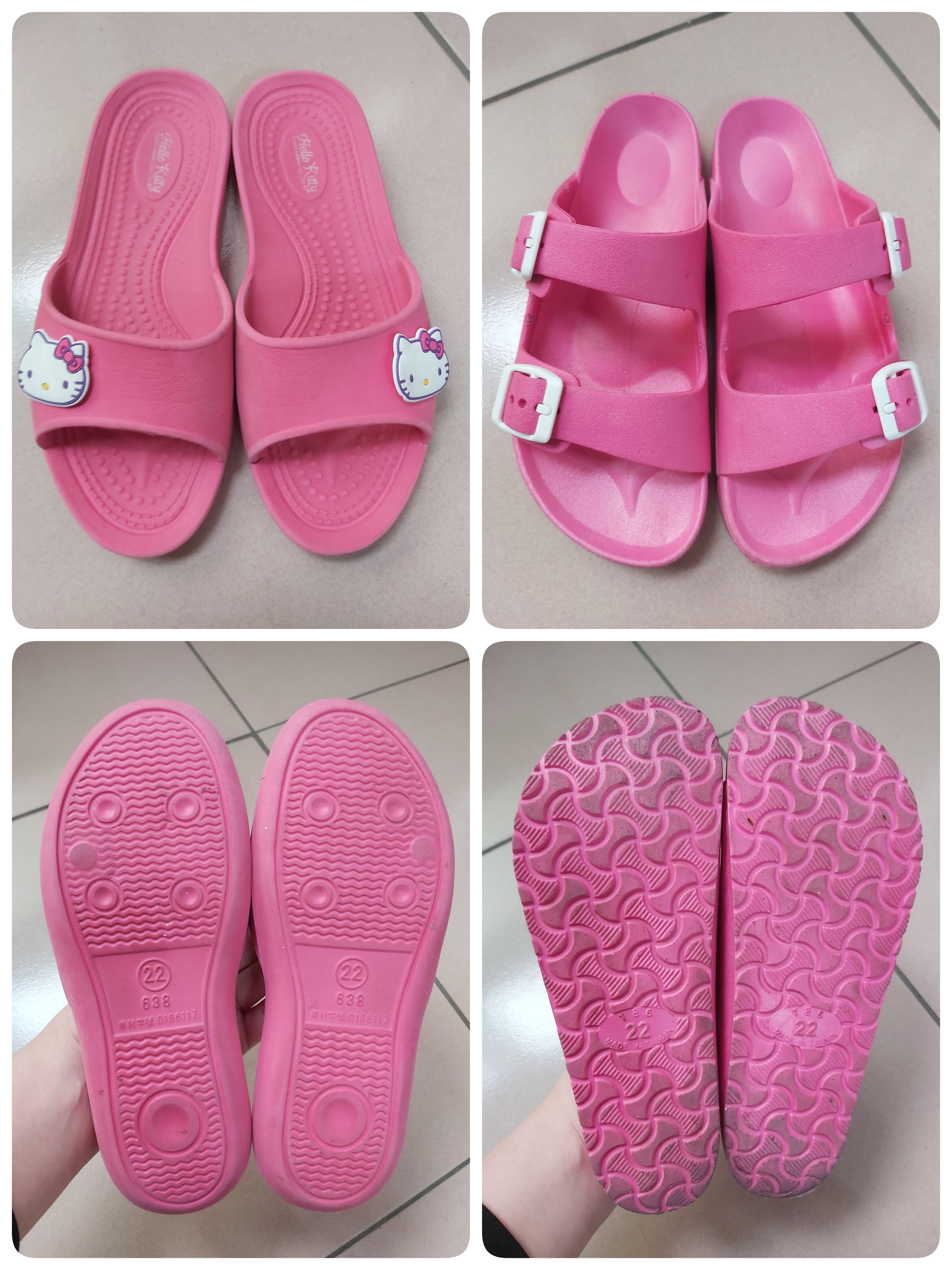 二手 童鞋 大童 拖鞋 尺寸22 兩雙＄100