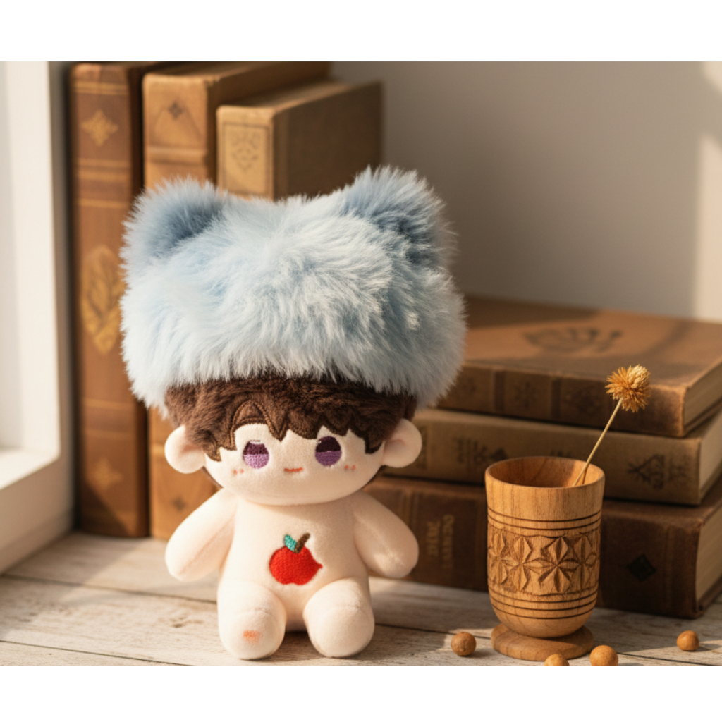 【純手工勾織娃衣】毛茸茸貓耳帽😺（10cm娃用）