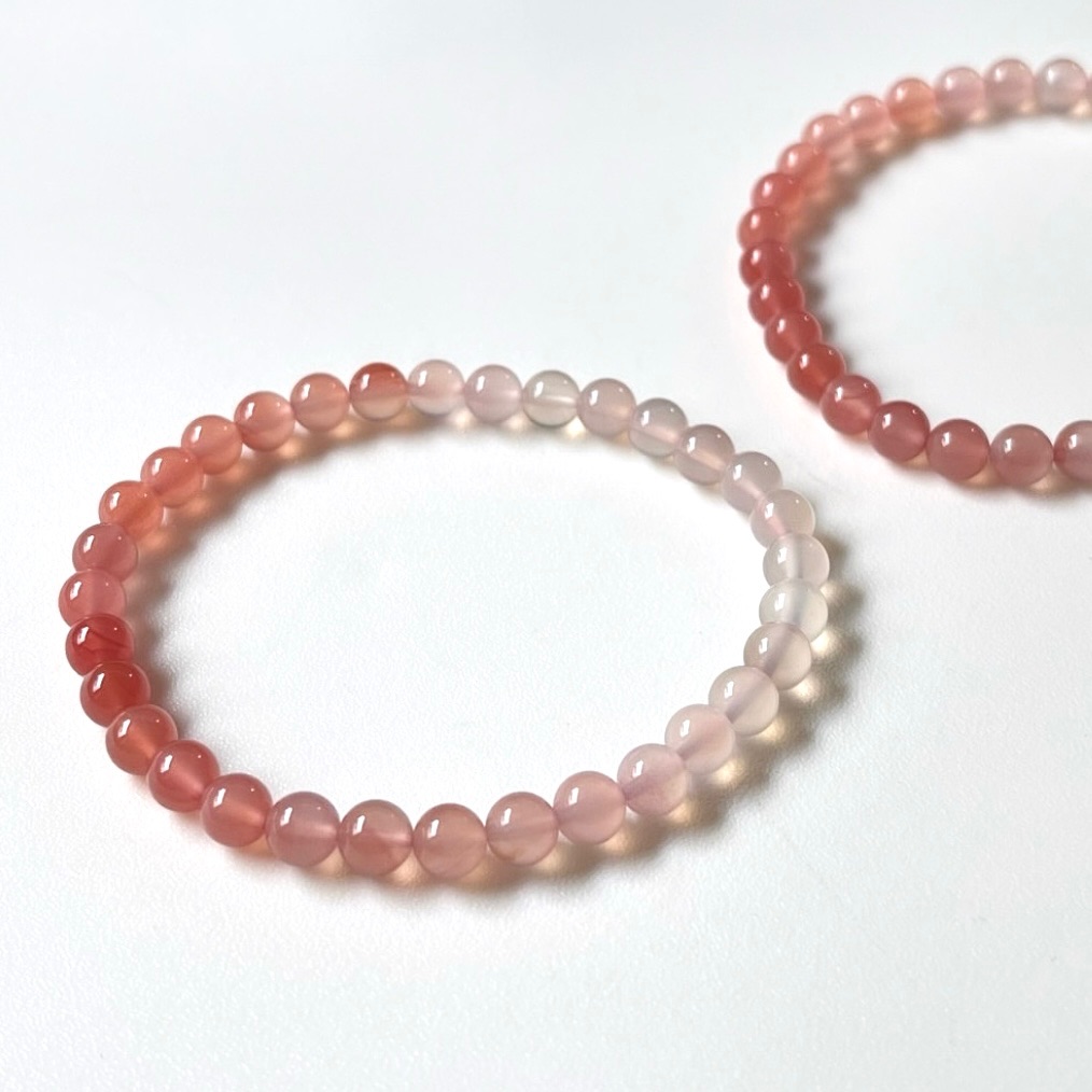 漸變蜜桃鹽源瑪瑙