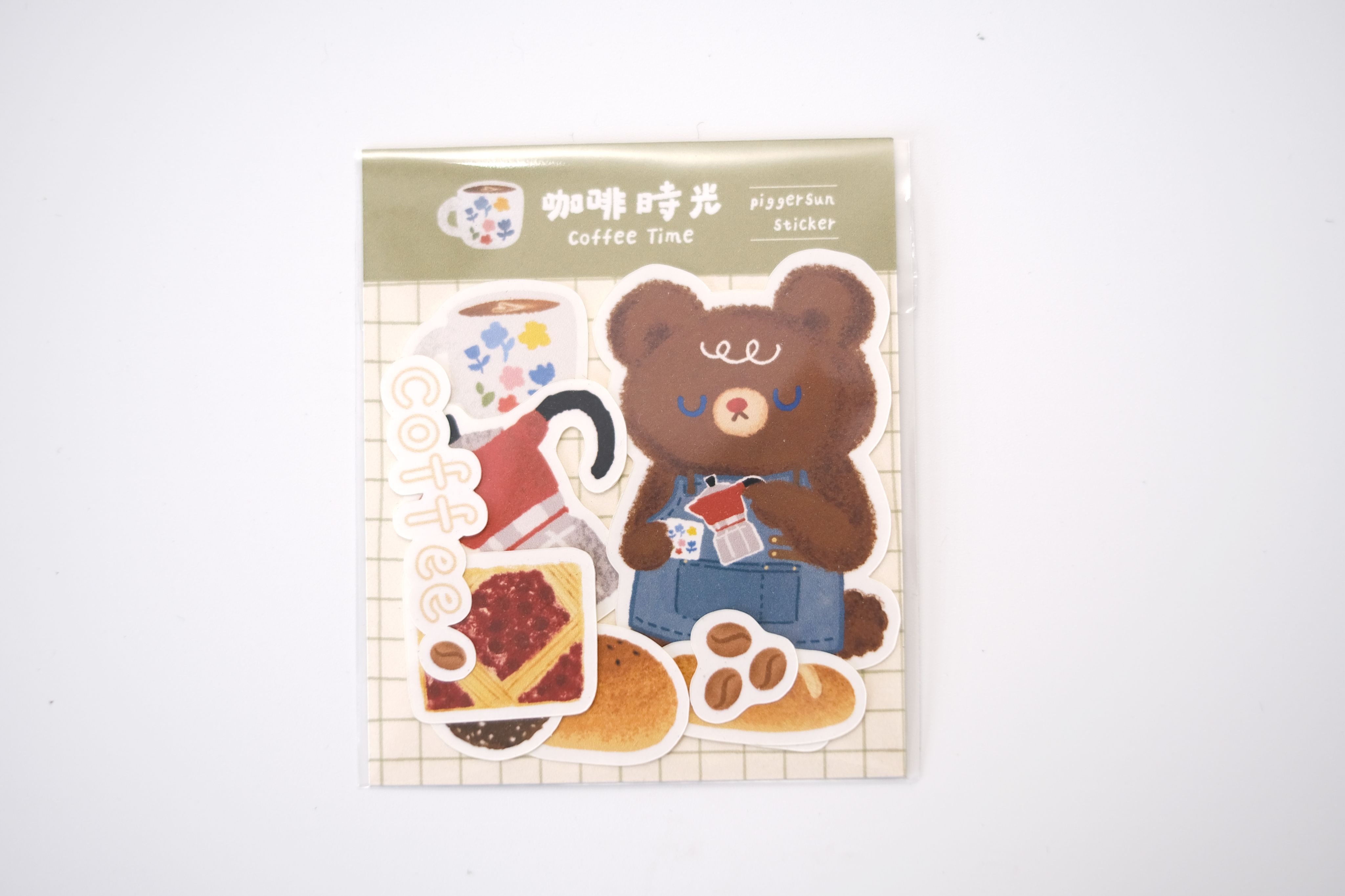 熊熊的咖啡時光（手工貼紙）