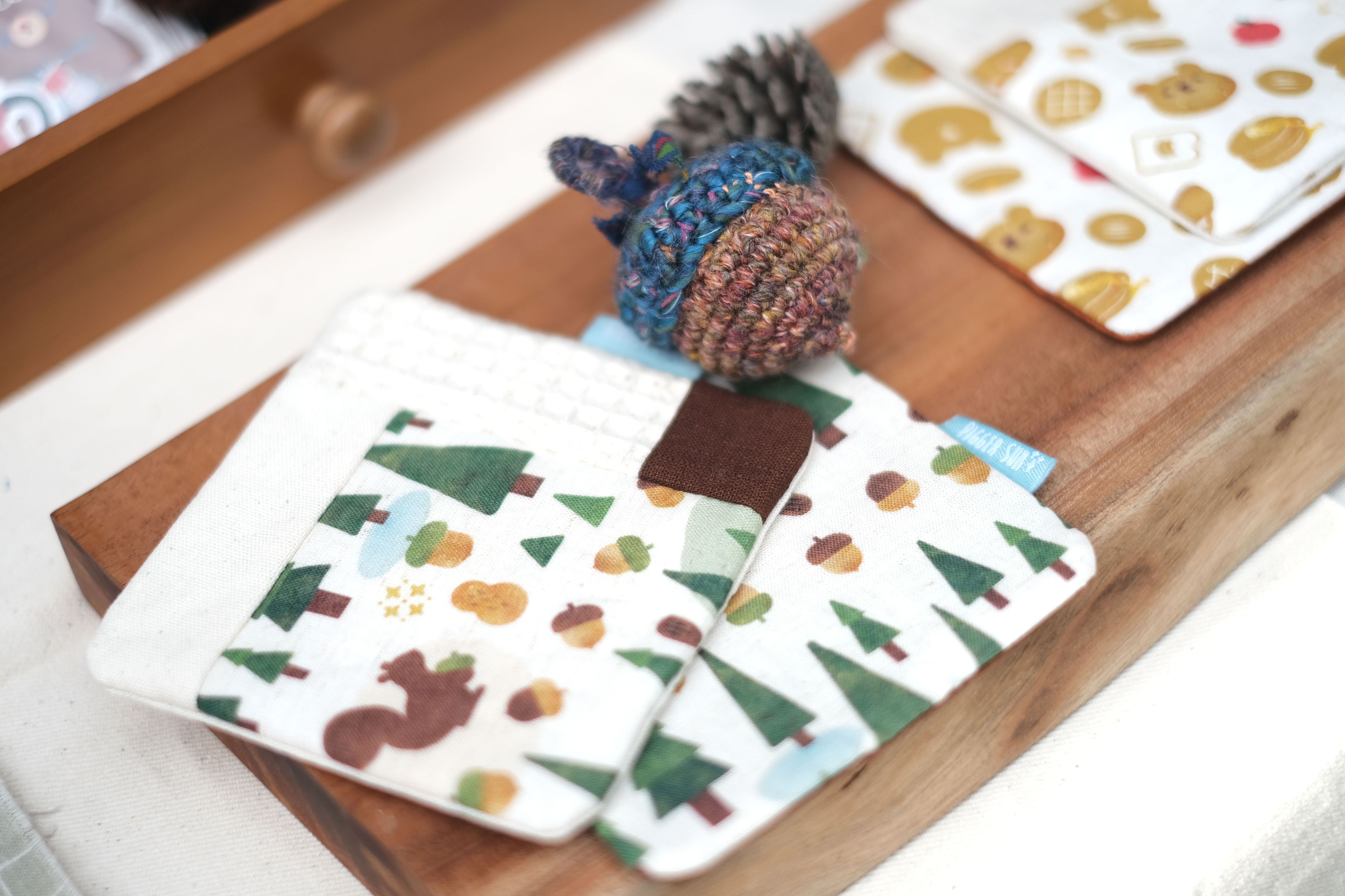 松鼠藏果-拼接杯墊組