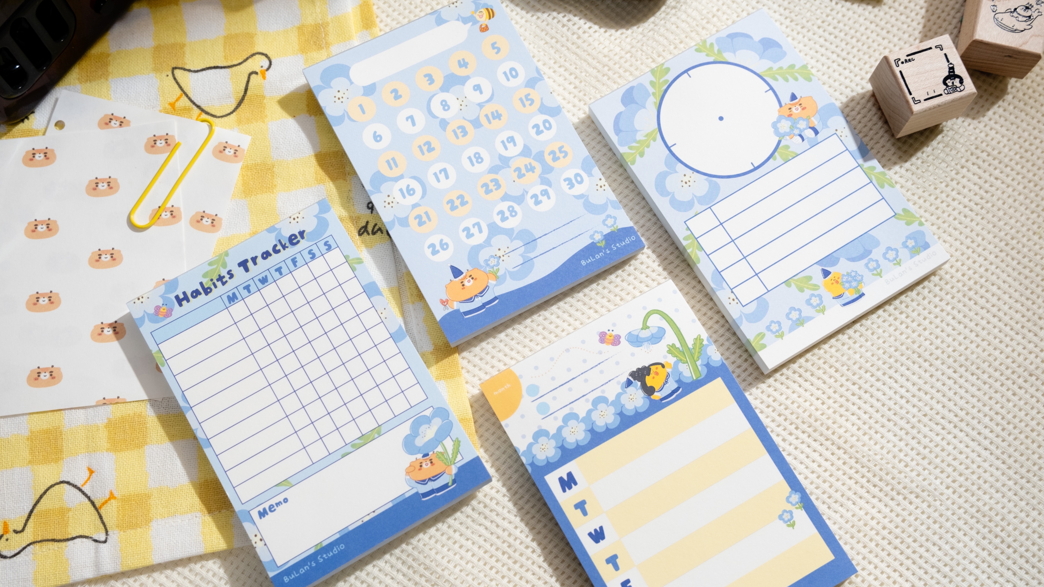 粉蝶花便簽（4款）