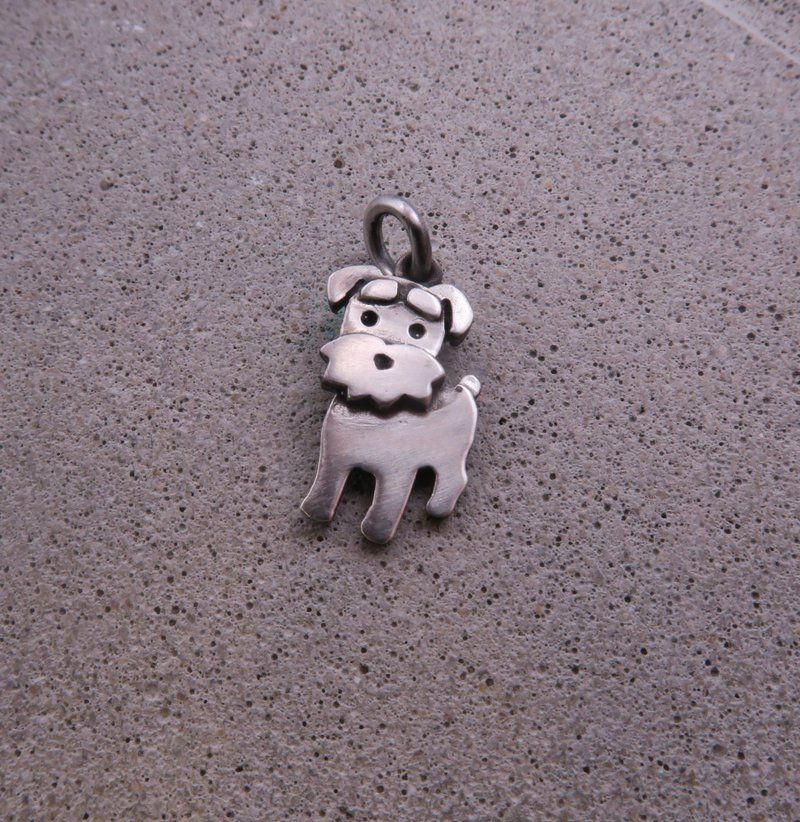雪納瑞  純銀迷你狗狗墜子