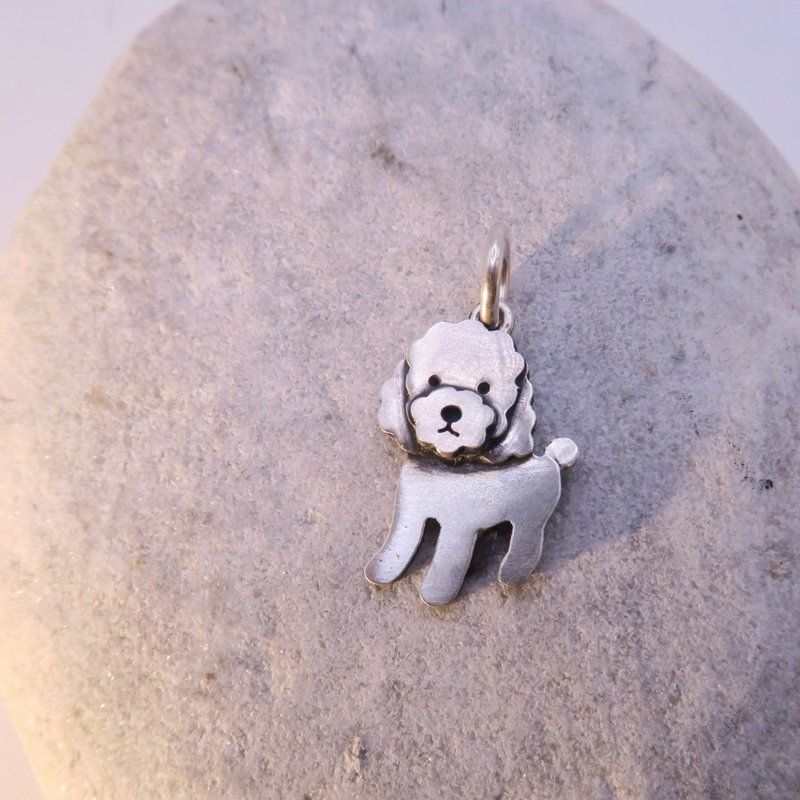 貴賓 - 純銀迷你狗狗墜子