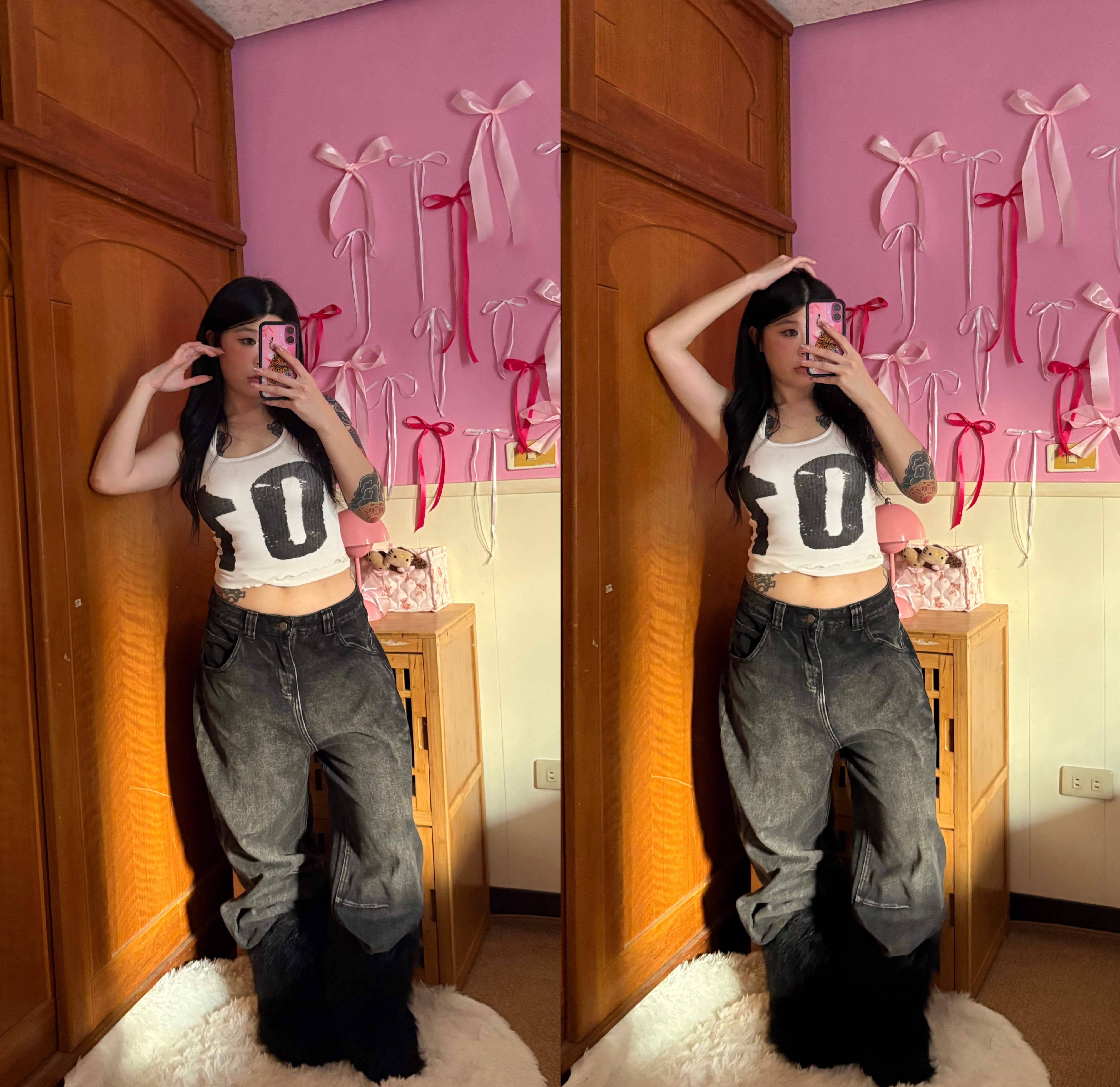（預購）美式辣妹01印花短版背心