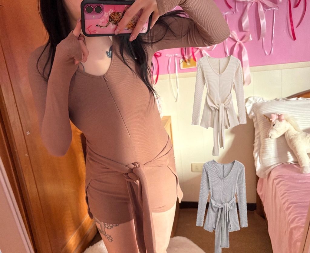 （預購）歐美辣妹收腰綁帶連身褲