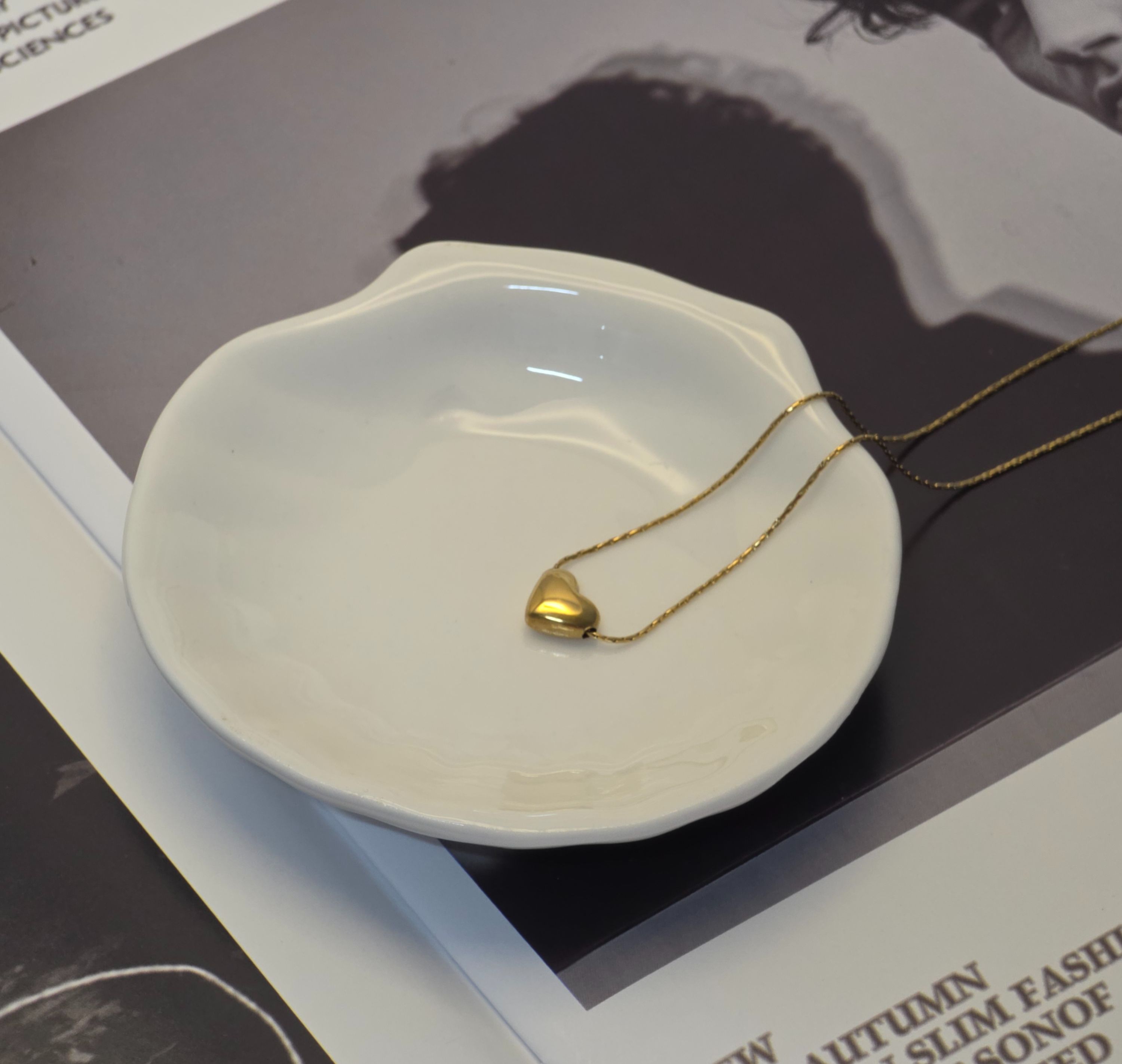 月白心願愛心項鍊｜小愛心鎖骨鍊｜低調甜美韓系飾品｜日常必備