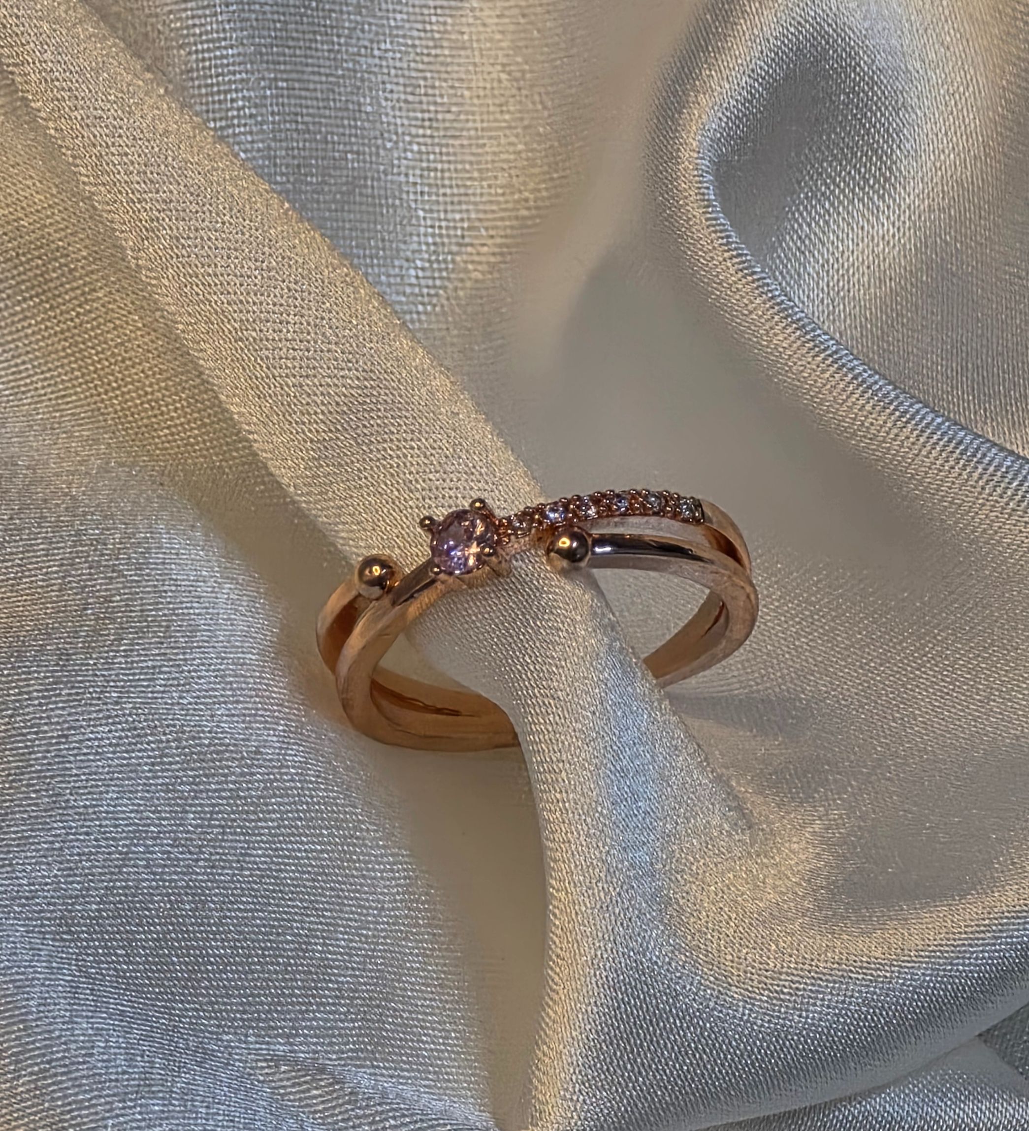 仙氣紫鑽金戒｜小眾設計戒指｜氣質必備