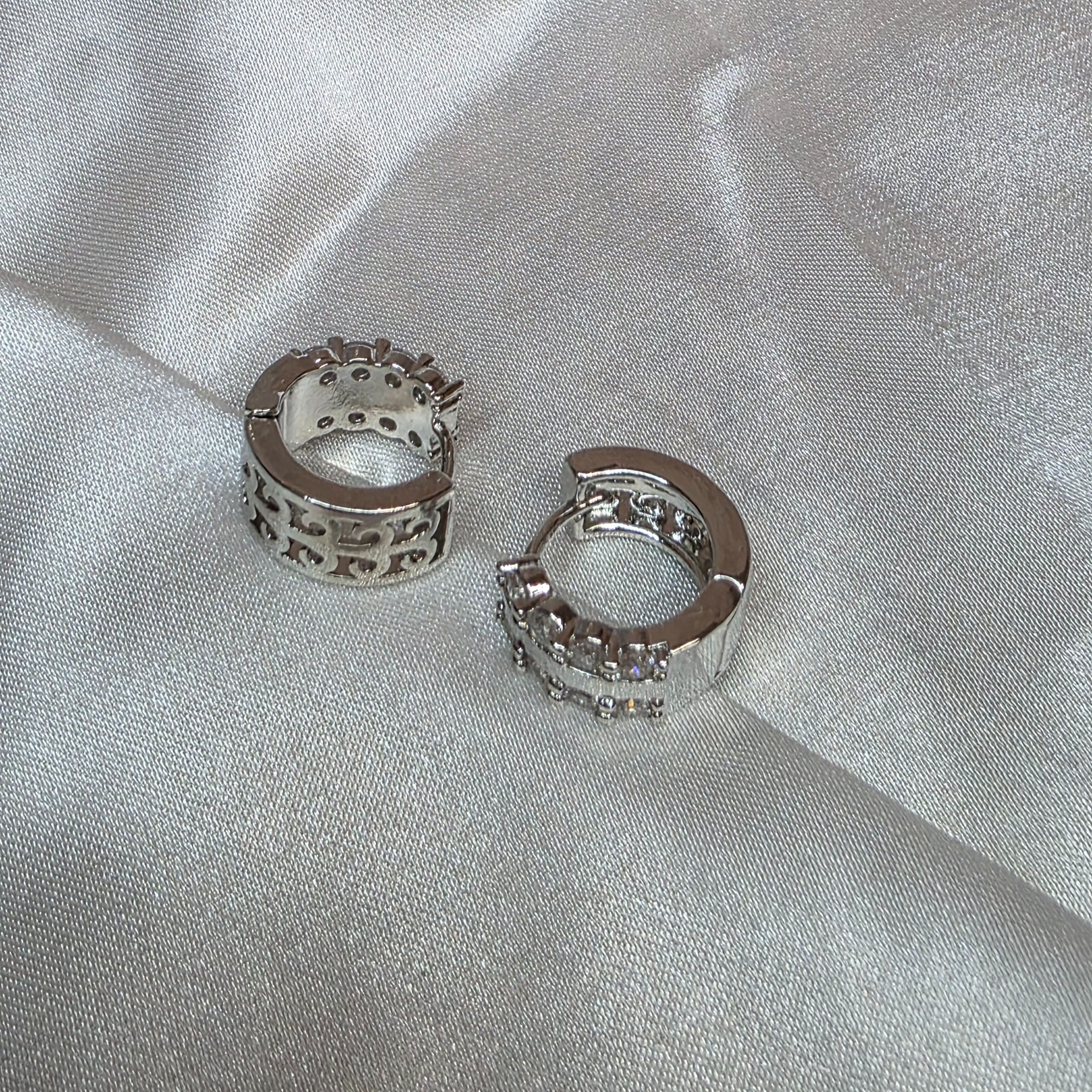 高級感鑽石圓環耳環