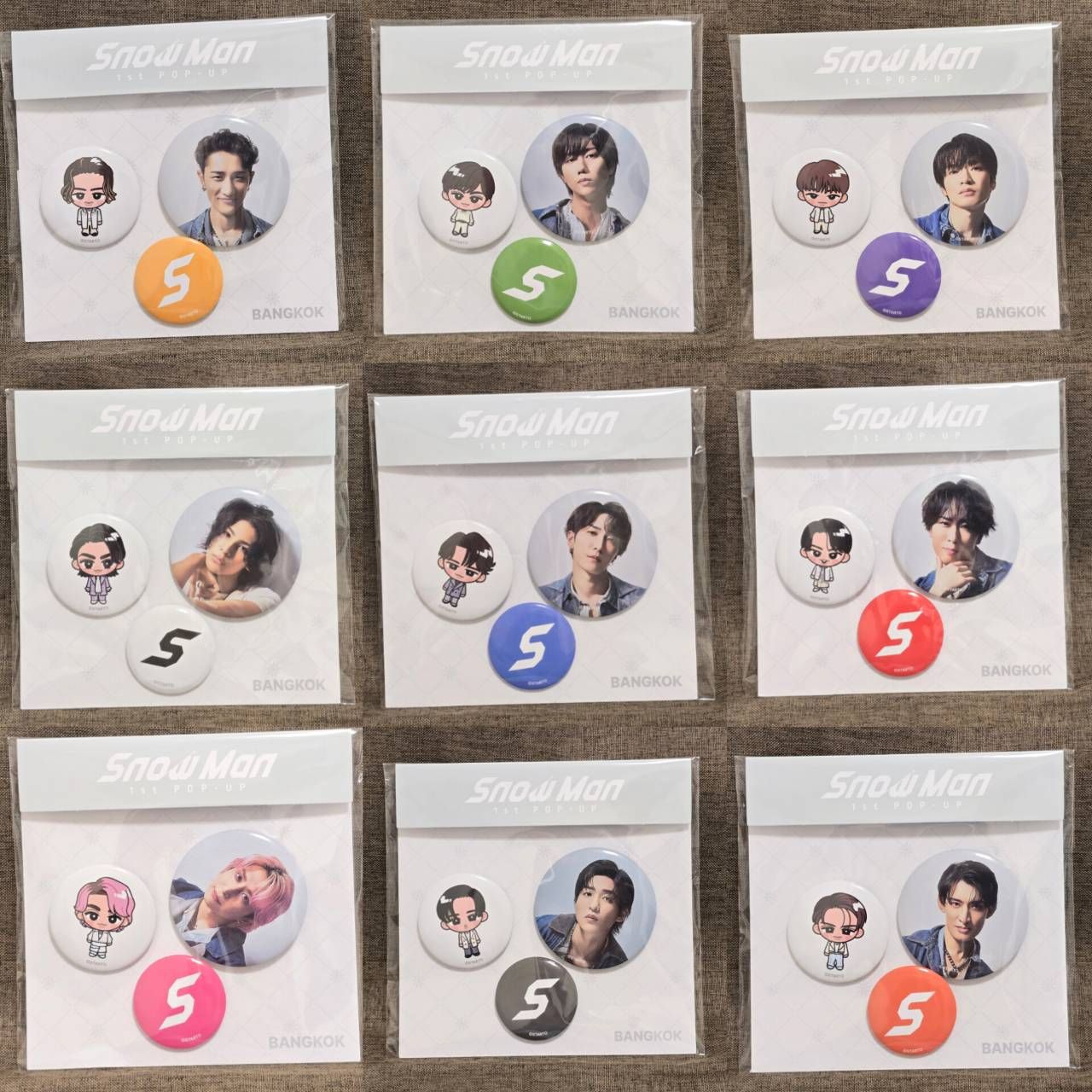 Snow Man泰國曼谷快閃店 限定徽章 1st POP-UP store