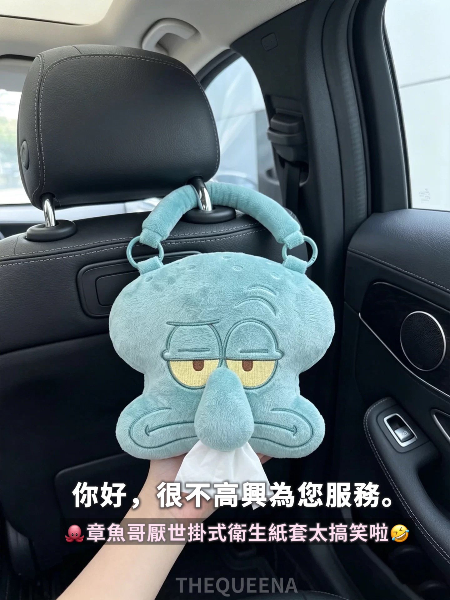 搞笑厭世 章魚哥 絨毛掛式 衛生紙袋