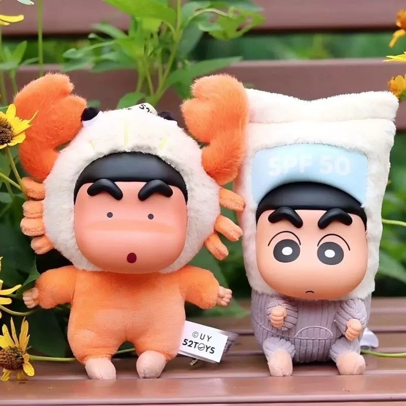 蠟筆小新 假日派對 毛絨盲盒 臉會變色 怪博士玩具