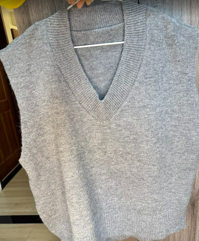 灰色針織背心
