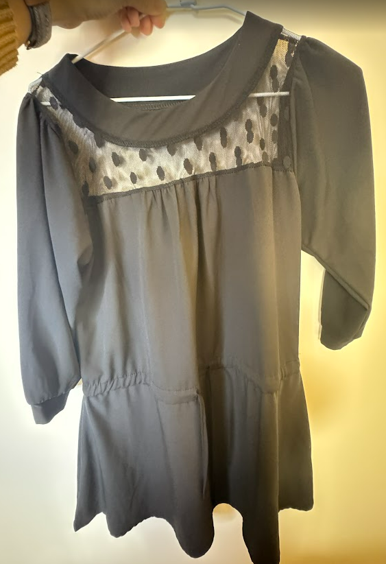 夜店風透膚雪紡洋裝