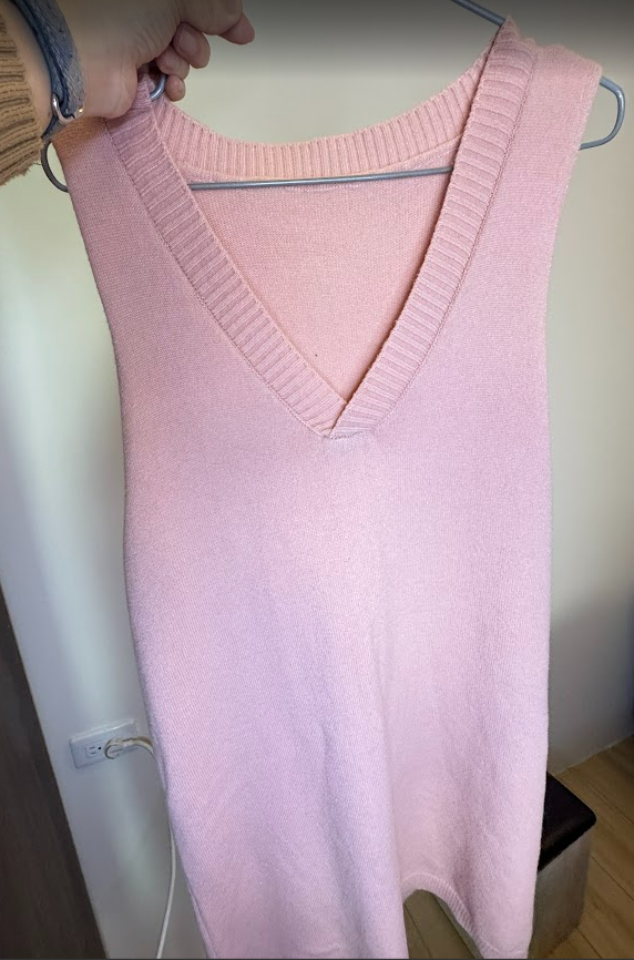 學院風長版背心洋裝