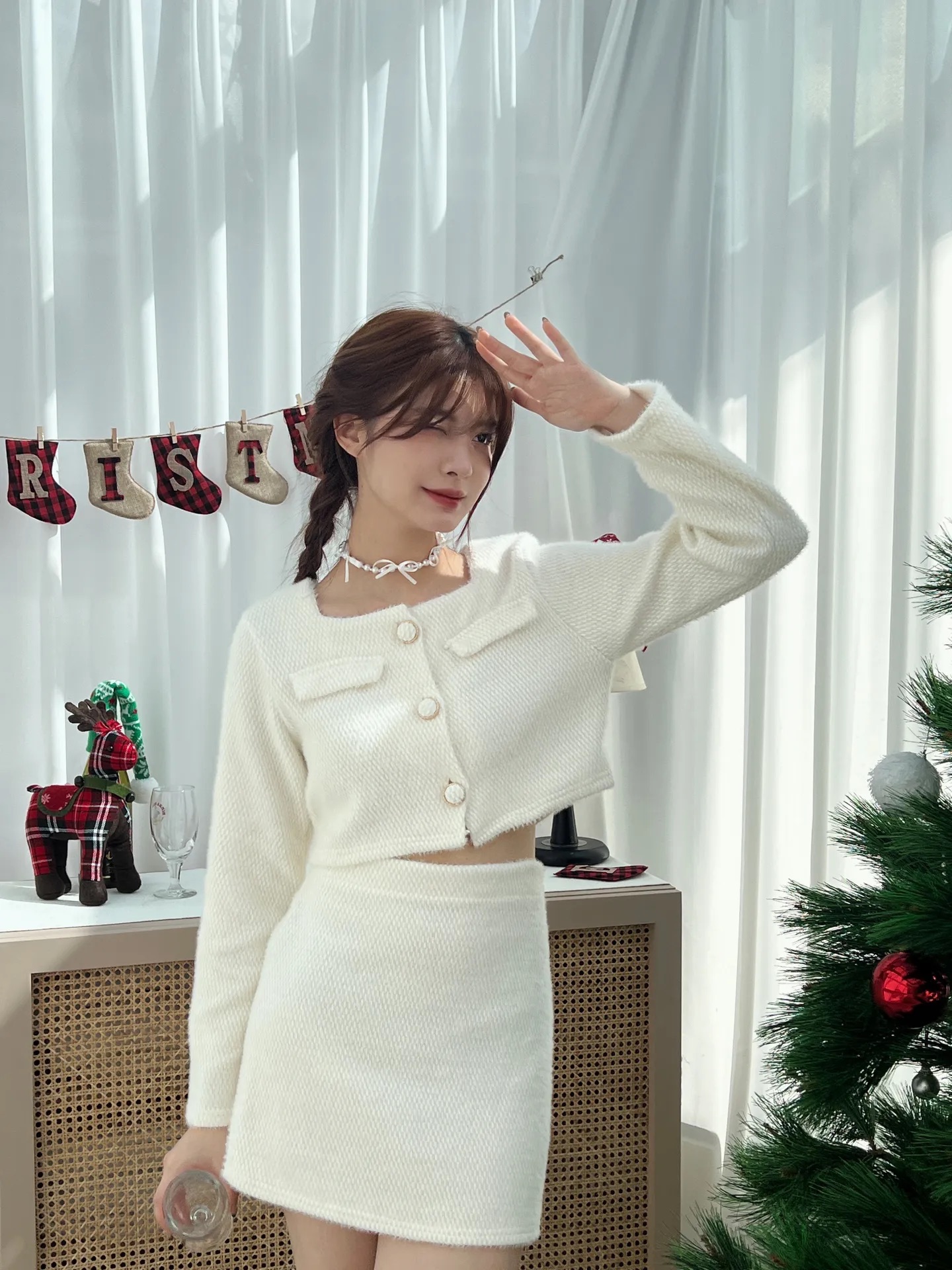 ㅣ正韓ㅣLalalaii official 迎接耶誕 純白小香套裝