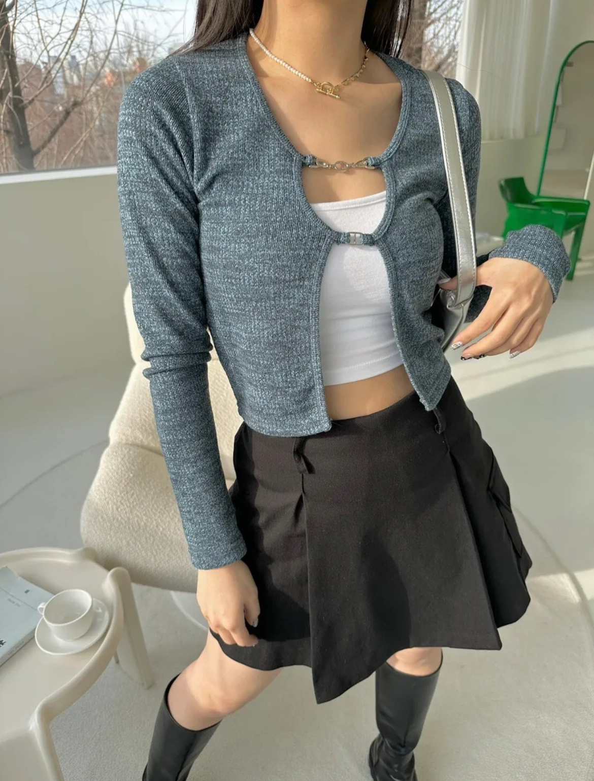 ㅣ正韓ㅣ 9.amez Zia♡設計扣環上衣