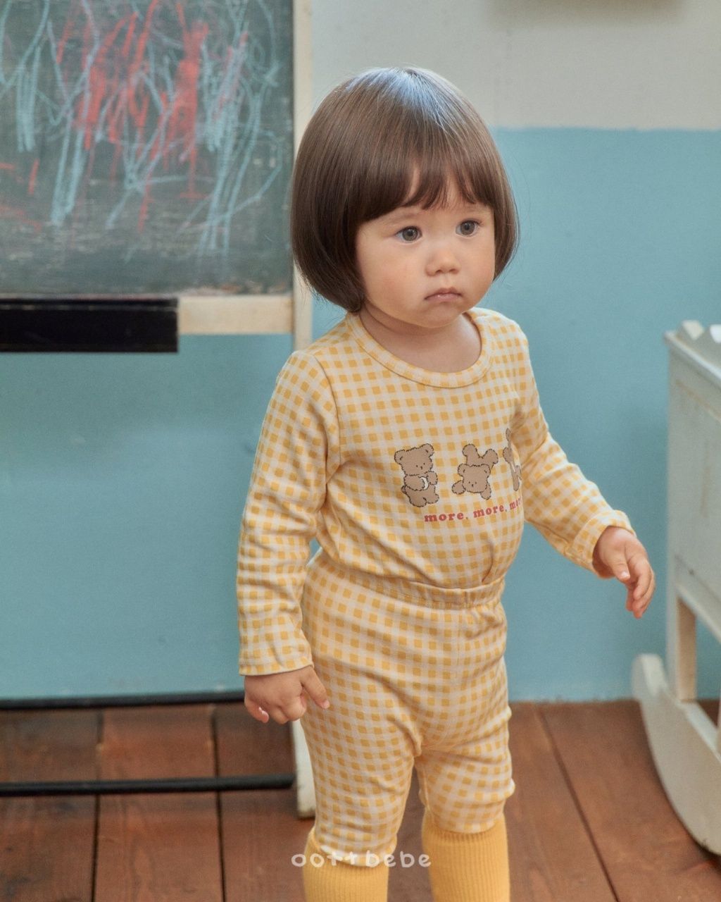 [特價款] OOTTBEBE小熊格紋居家服（Kids）