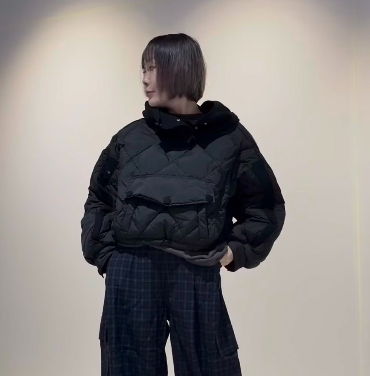 源頭直送！高品質90%鵝絨帽T拼接外套四色｜4色｜佛心價NT900