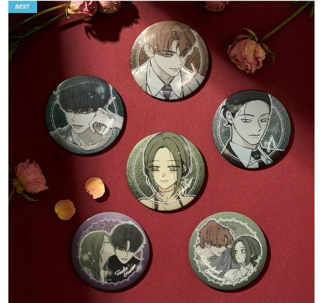 現貨 |  5.8cm 徽章（隨機） 枯萎的花淚 시든 꽃에 눈물을