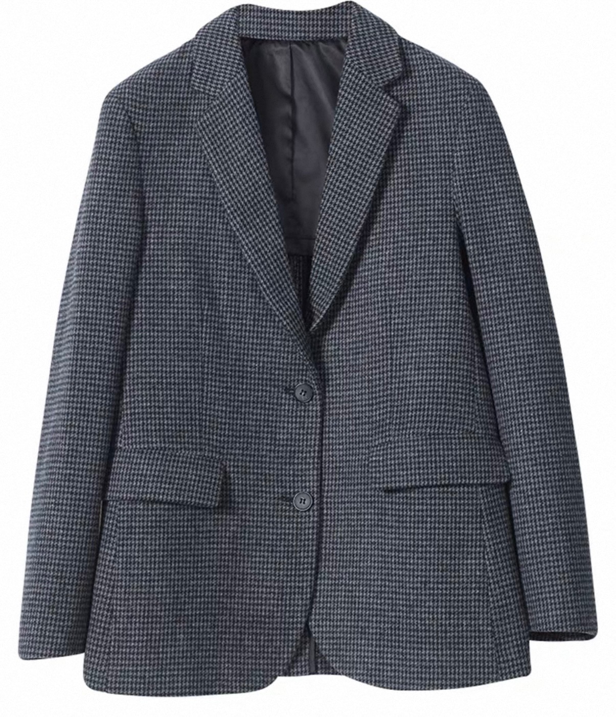 灰色千鳥格西裝外套
