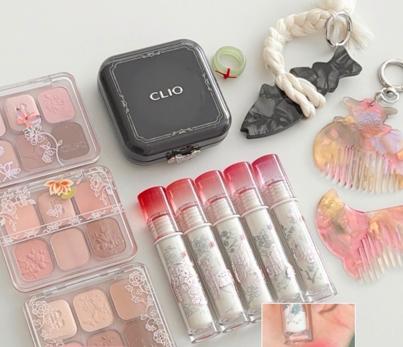 CLIO x 國家遺產局聯名 黑氣墊 眼影盤 光澤唇釉 睫毛膏