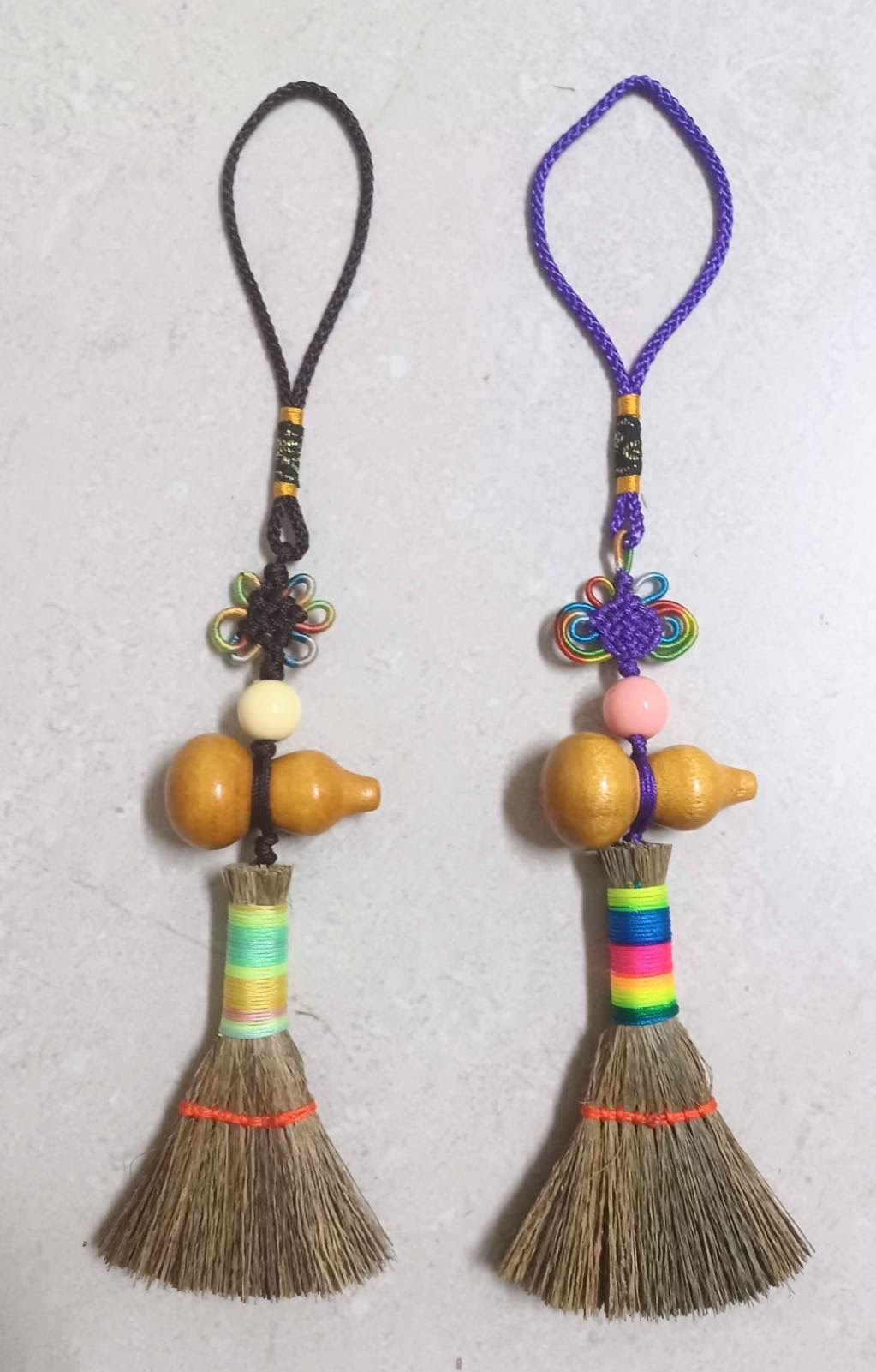 葫蘆手工小掃帚吊飾（橫）