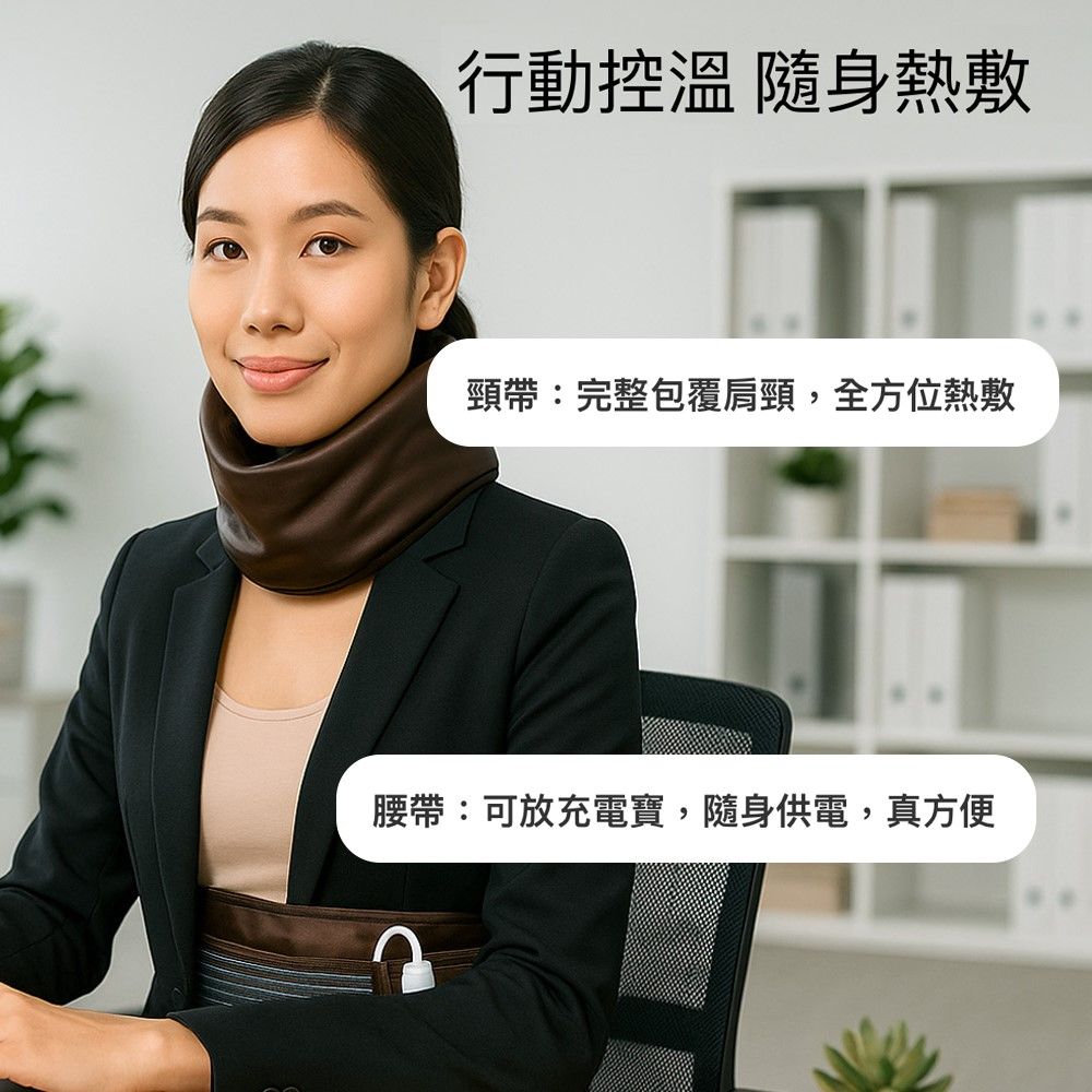 陶石行動溫熱眼頸帶 /行動控溫 隨身熱敷