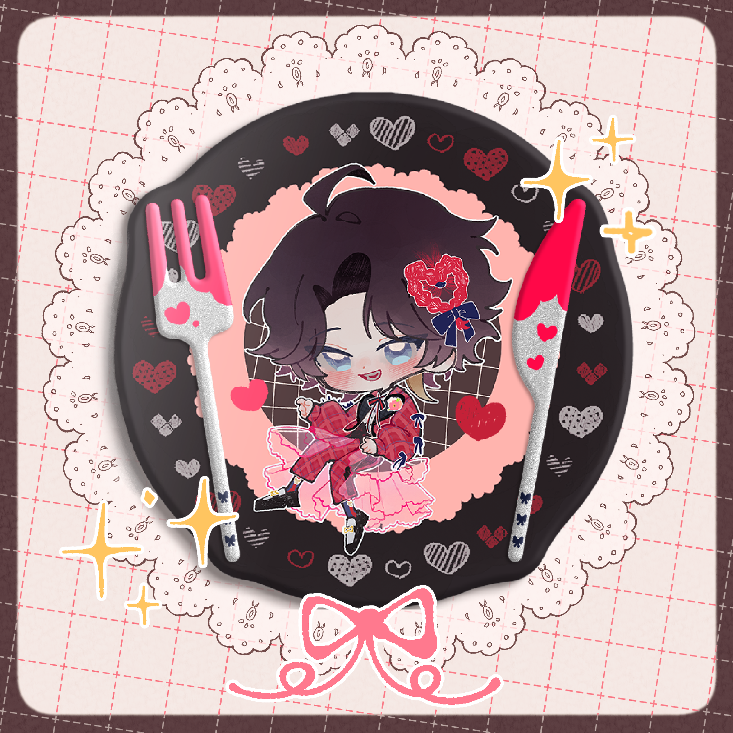 【Prism Heart June Bride 三枝明那】異形餐盤胸章