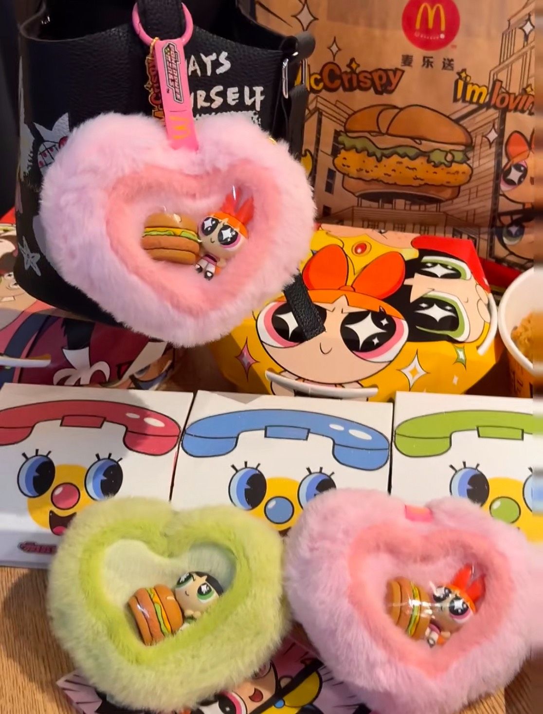 預購 麥當勞 飛天小女警 聯名 星星毛絨 吊飾包