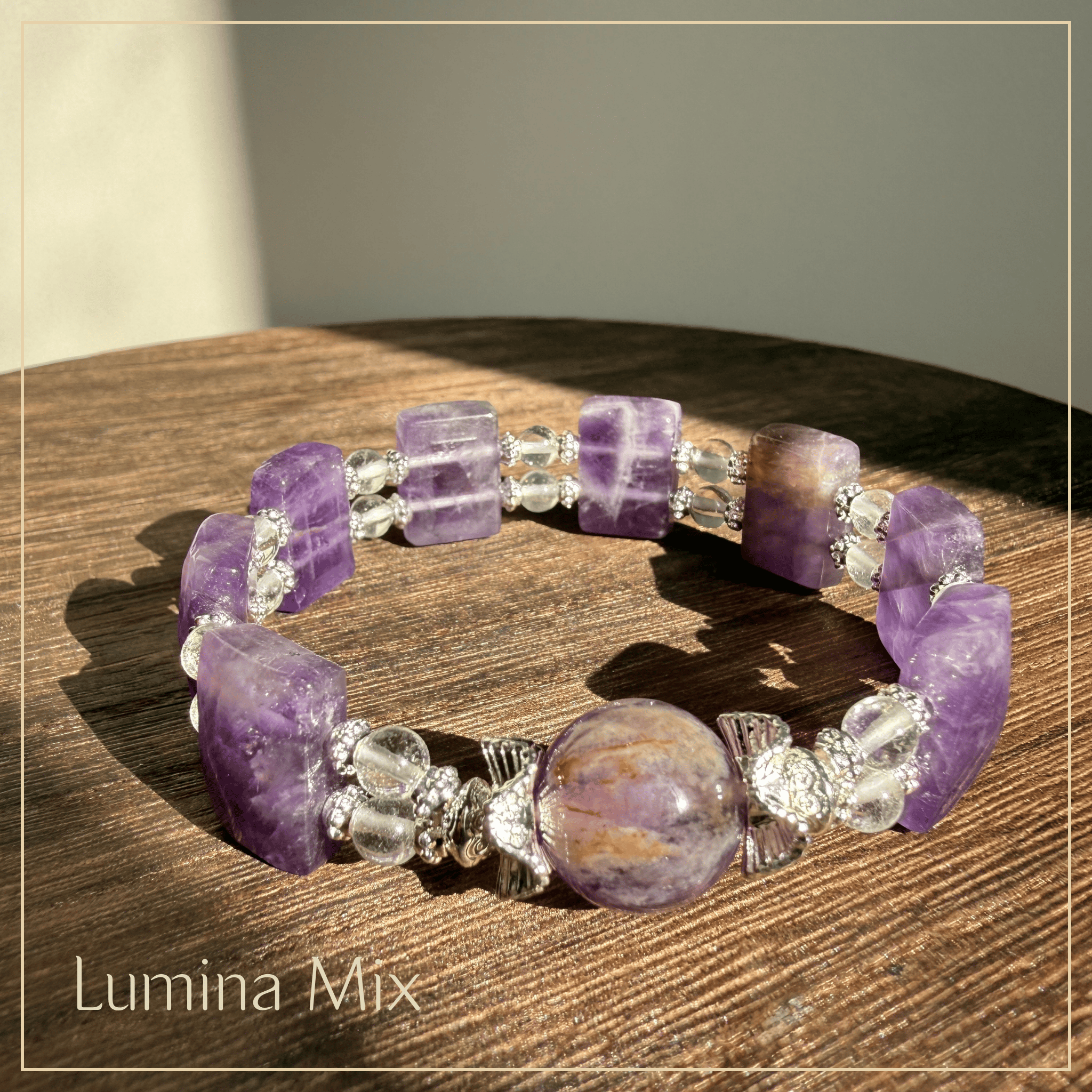 Lumina Mix・紫幽靜光・守護手排｜能量防護／情緒淨化／專注清晰