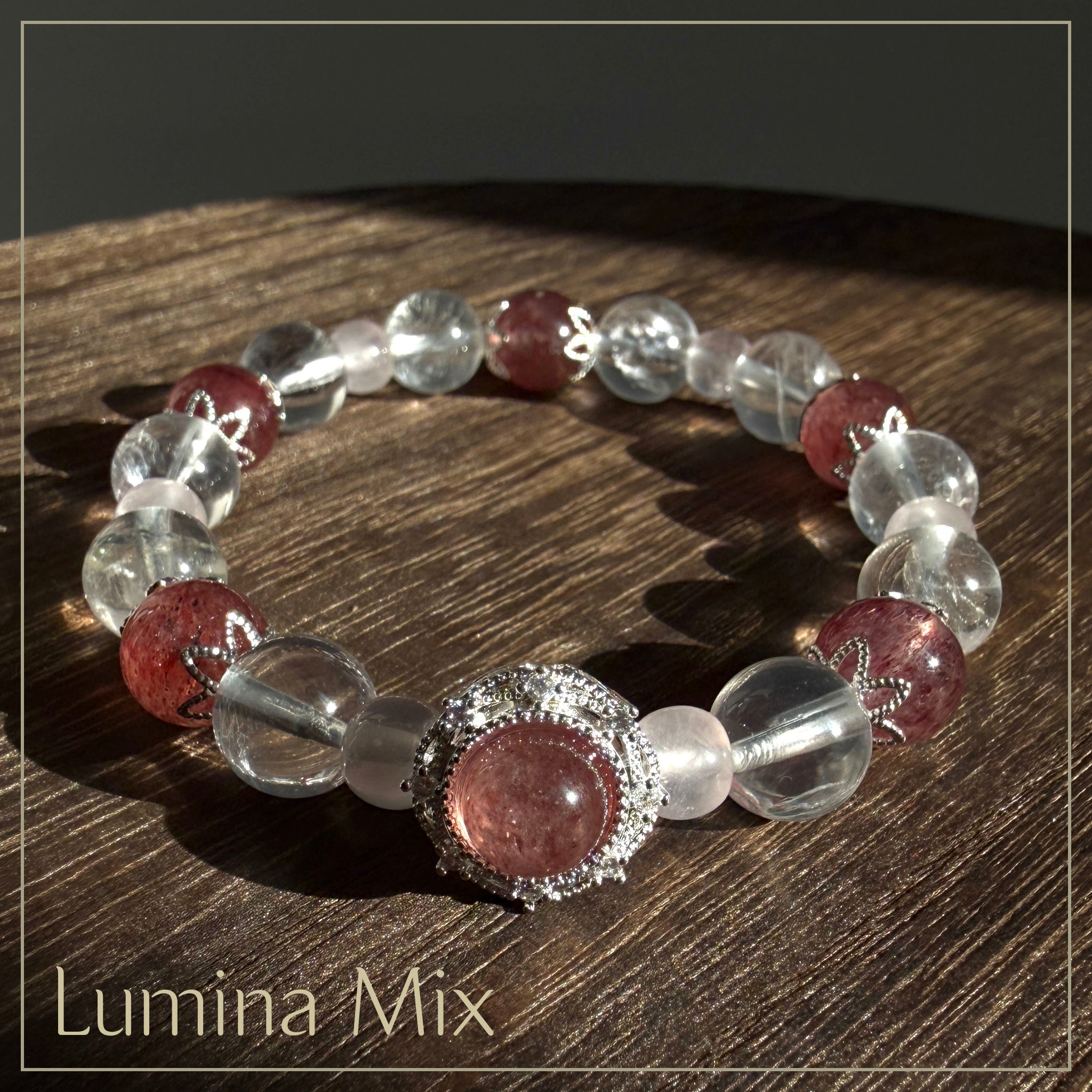 Lumina Mix・莓色心願・草莓晶魔盒手鏈｜人緣桃花／自我疼惜／心願實現
