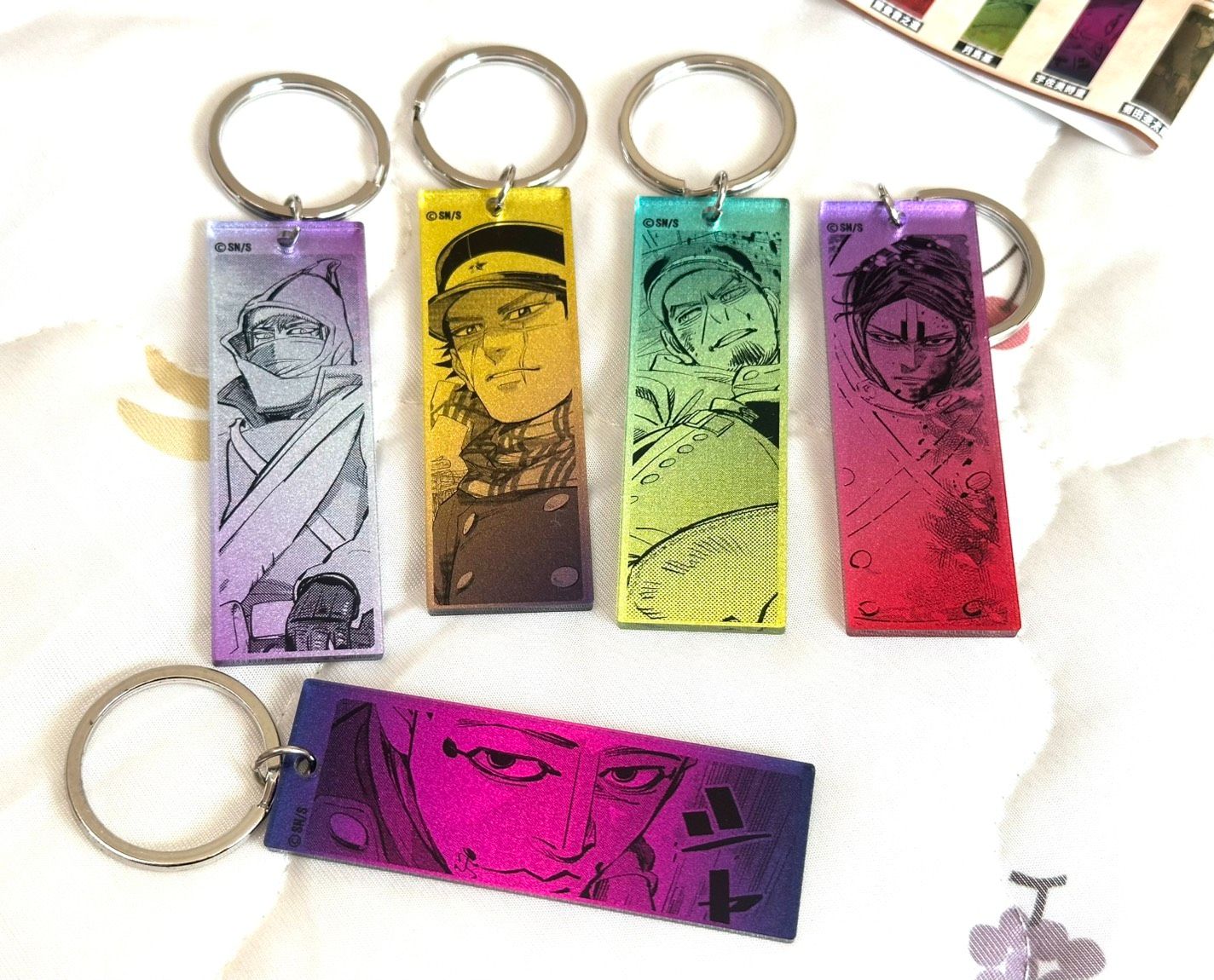 （全新僅拆檢）原畫展金蔥鑰匙圈5入組
