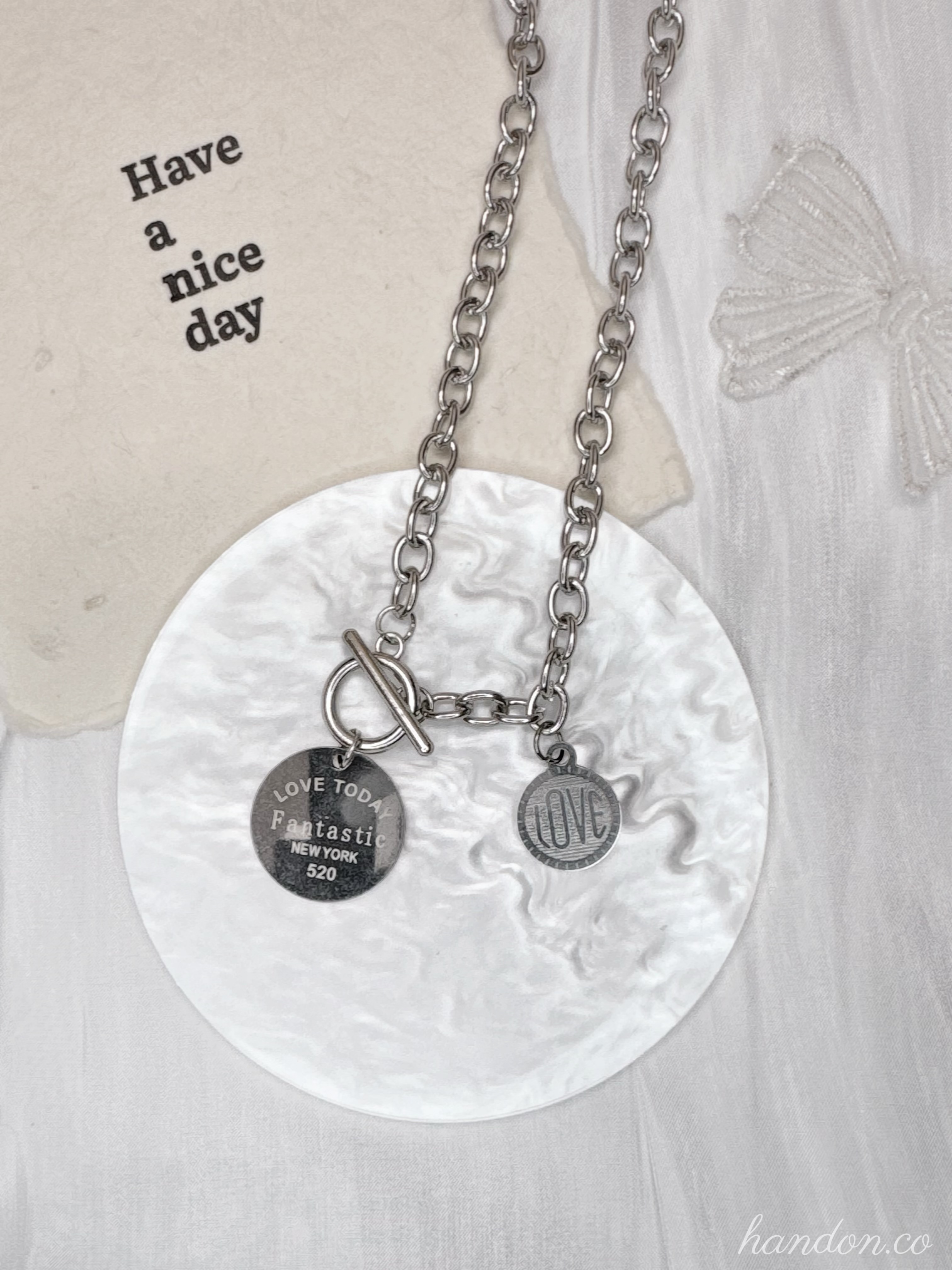 Daily Letter 簡約字母OT扣項鍊⚇