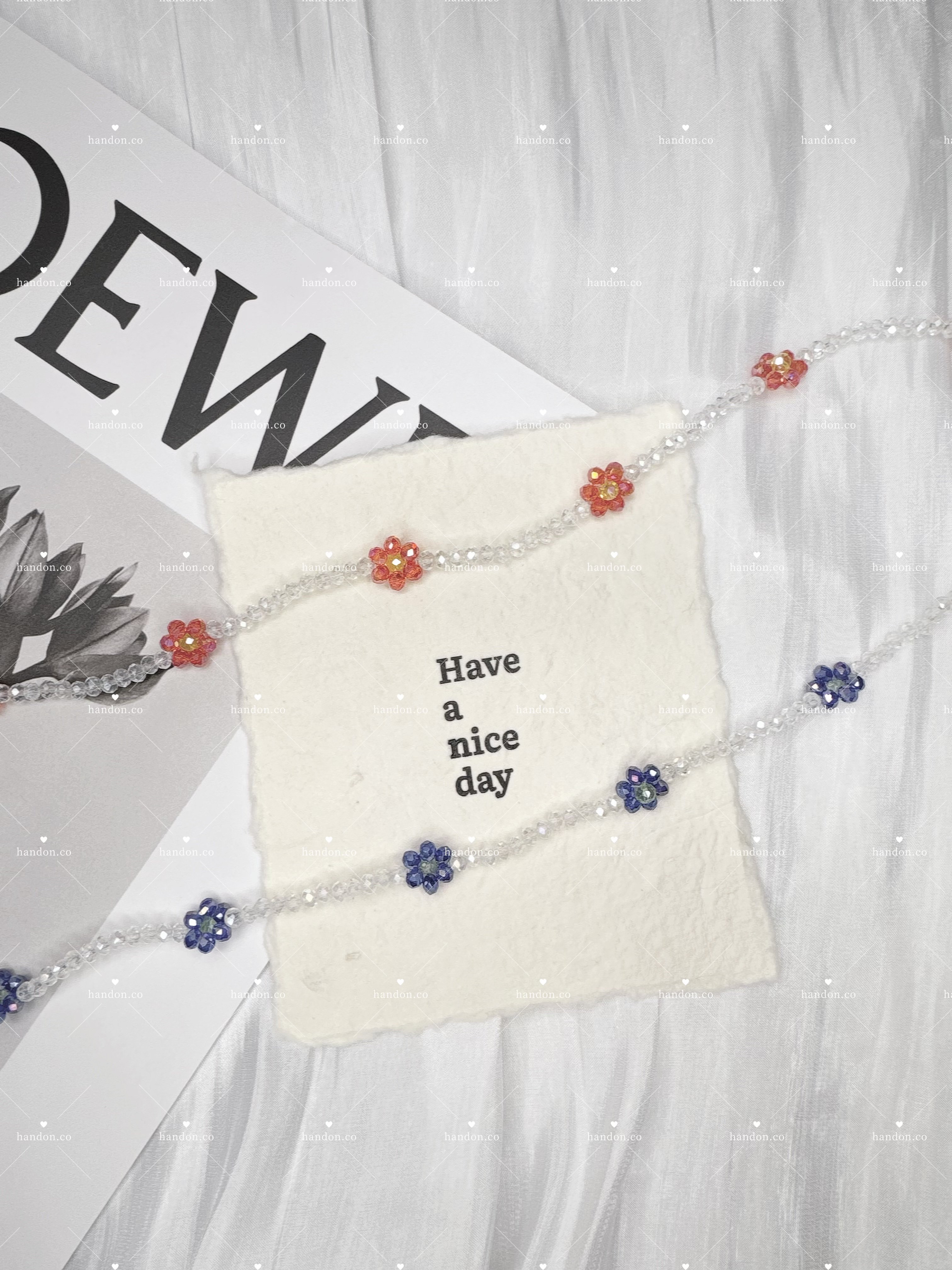 晶透小花項鍊✲