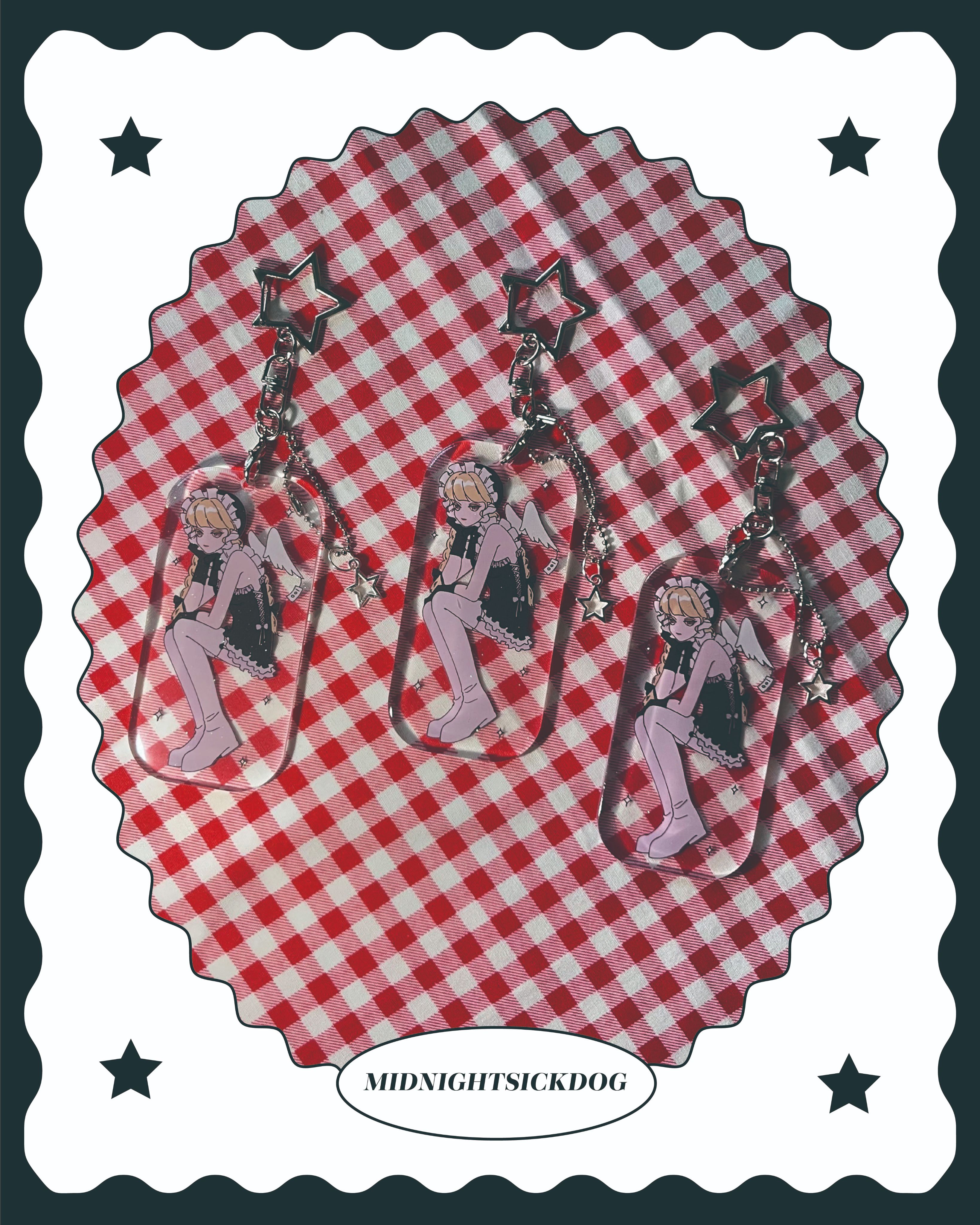 安潔莉娜滴膠壓克力吊飾