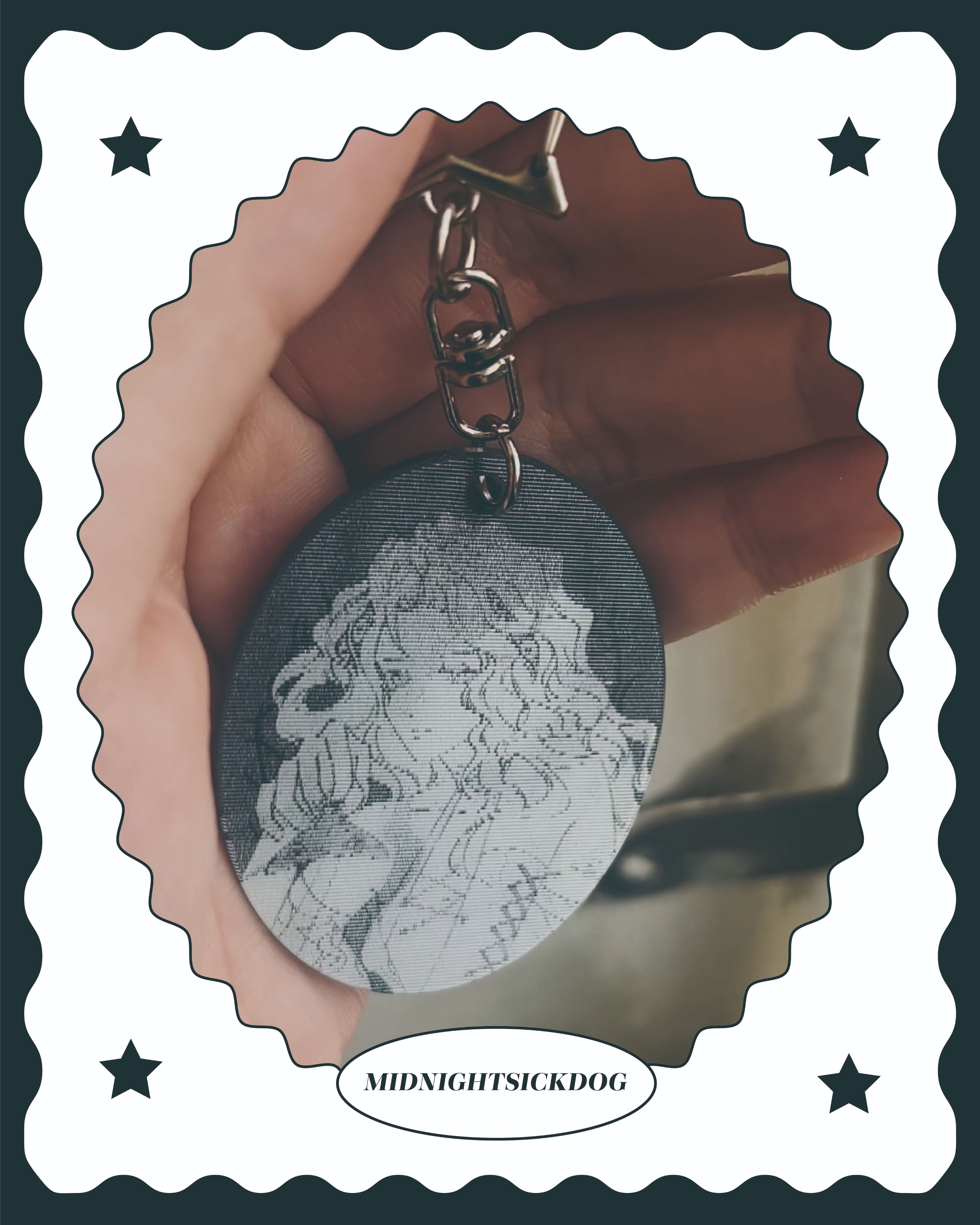 荊棘天使光柵壓克力吊飾